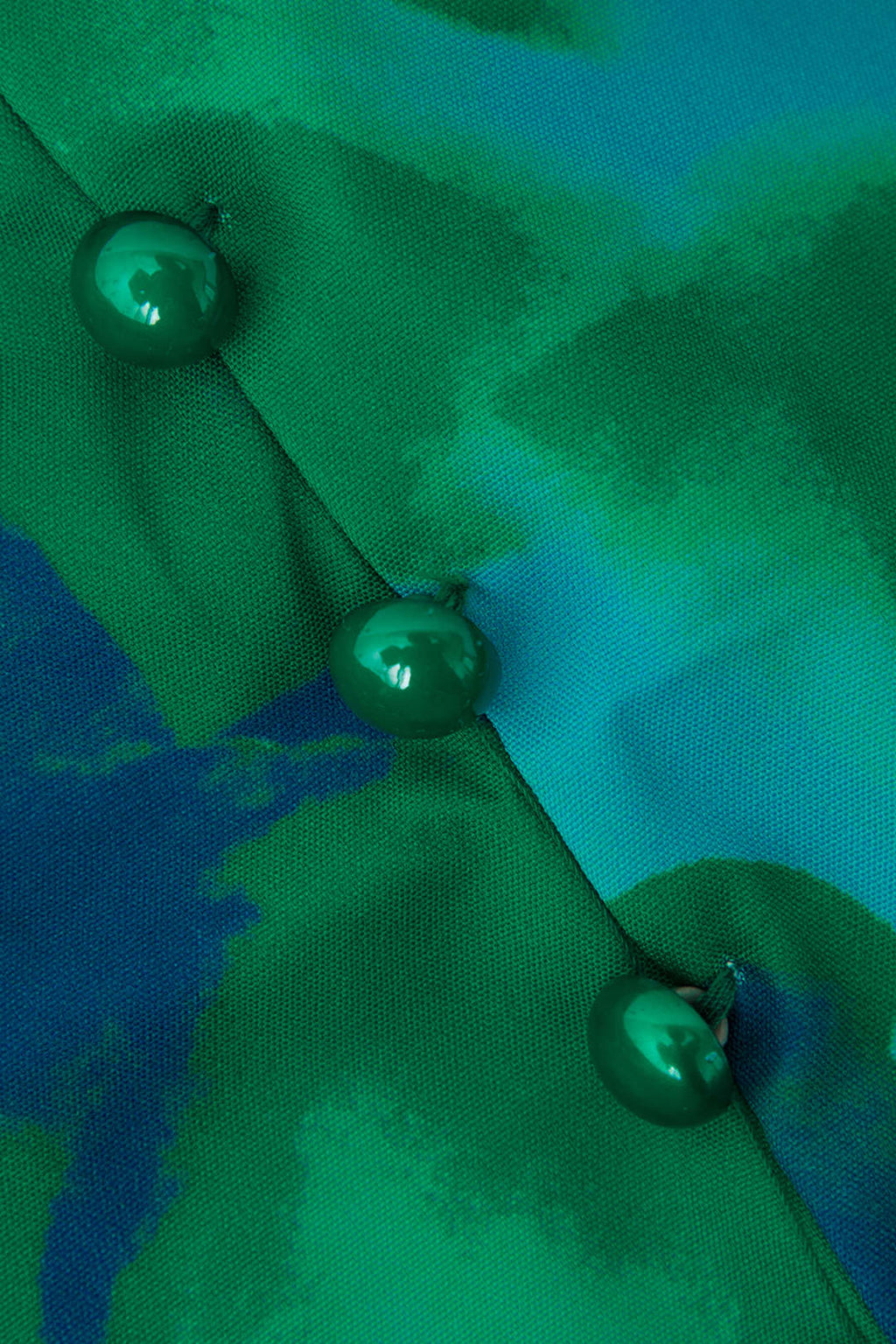 Çiçek Desenli V Yaka Yırtmaçlı Maxi Elbise