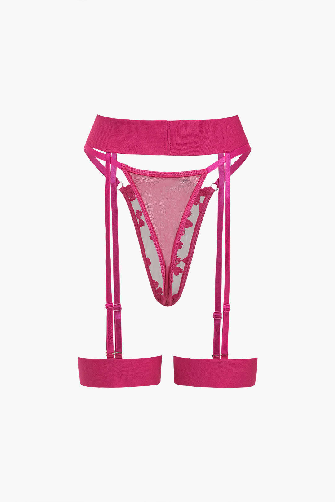 Dantel Nakışlı Bustier Kemerli Lingerie Garter Seti