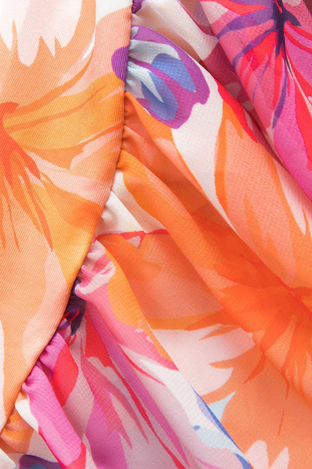 Çiçek Desenli Sarma Ruched Straplez Mini Elbise