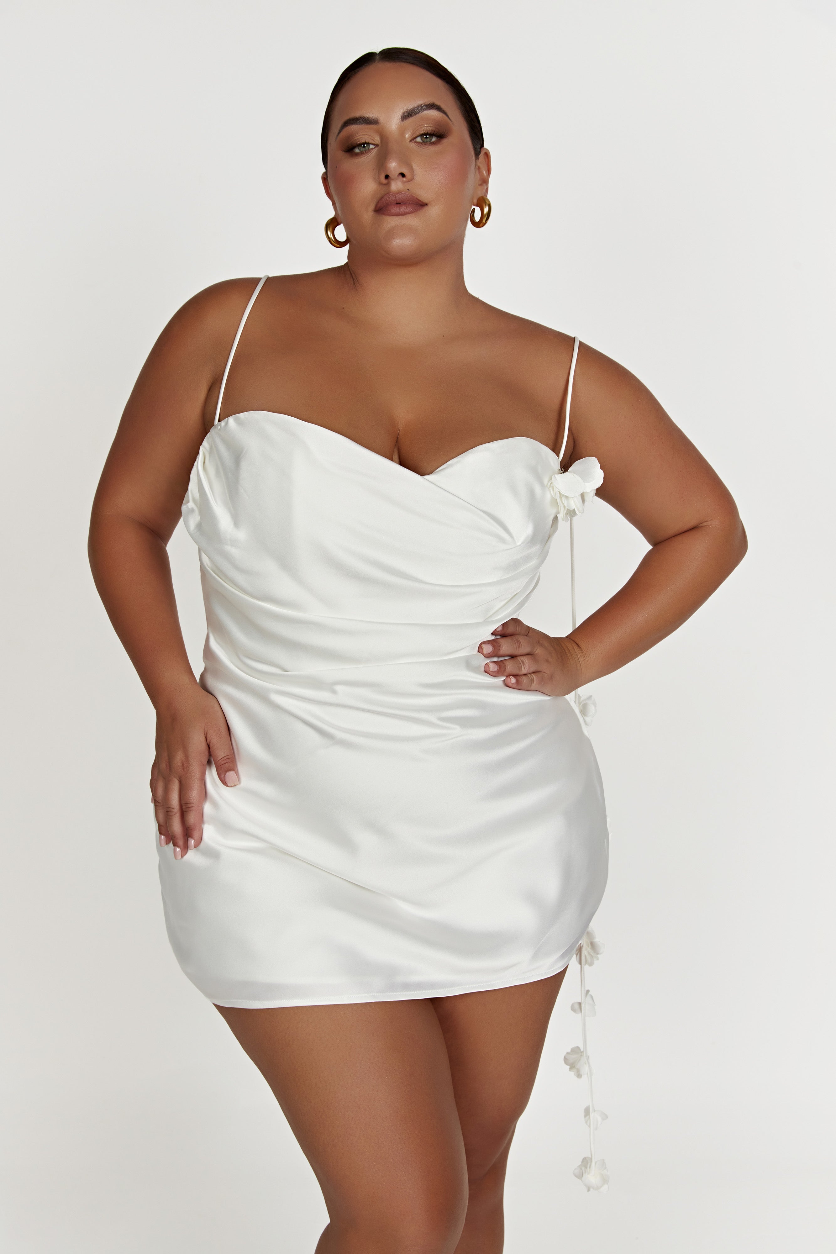 Otillie Rose Boyundan Bağlamalı Mini Elbise - Beyaz