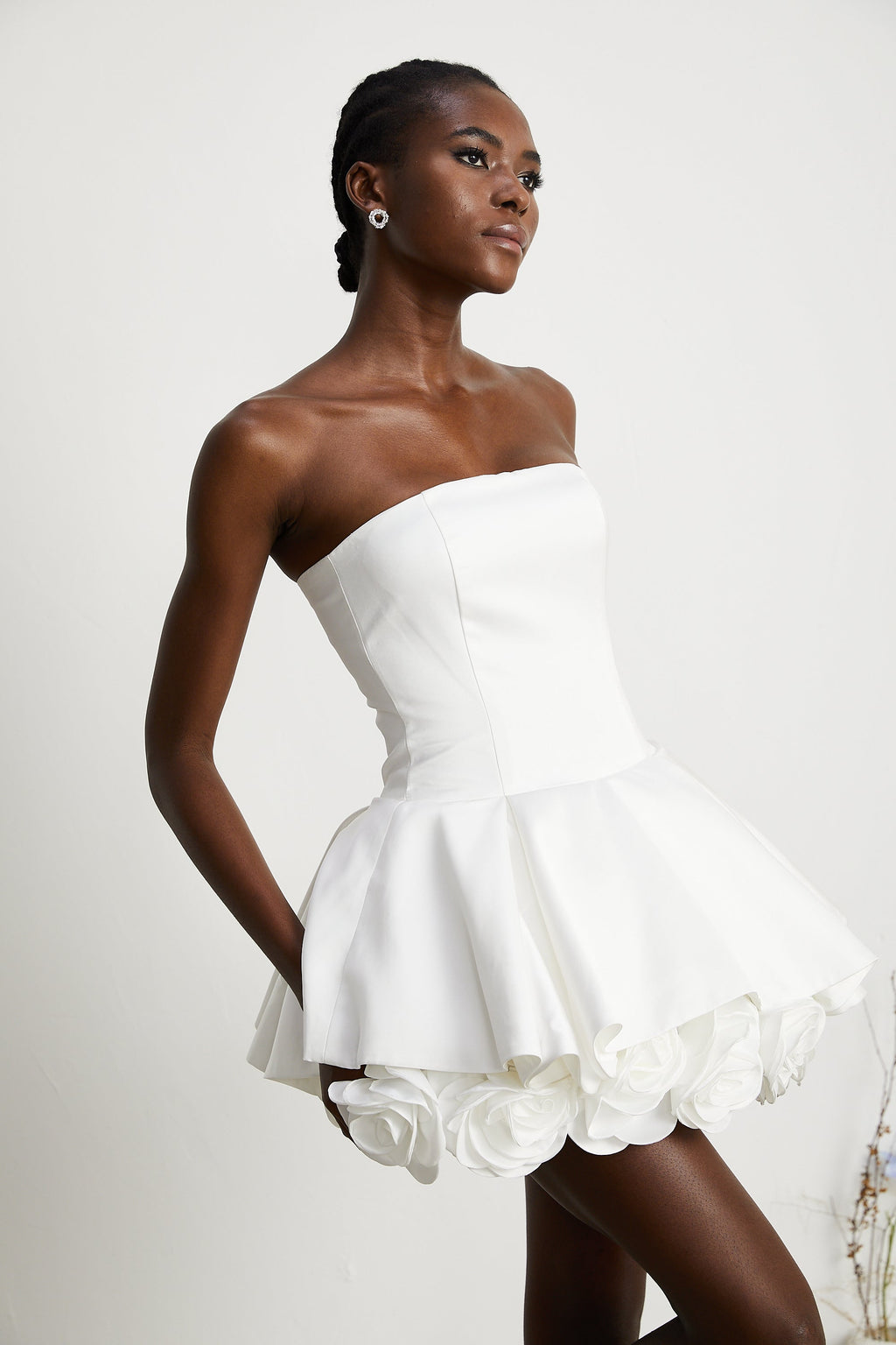 Lucie straplez korse mini elbise