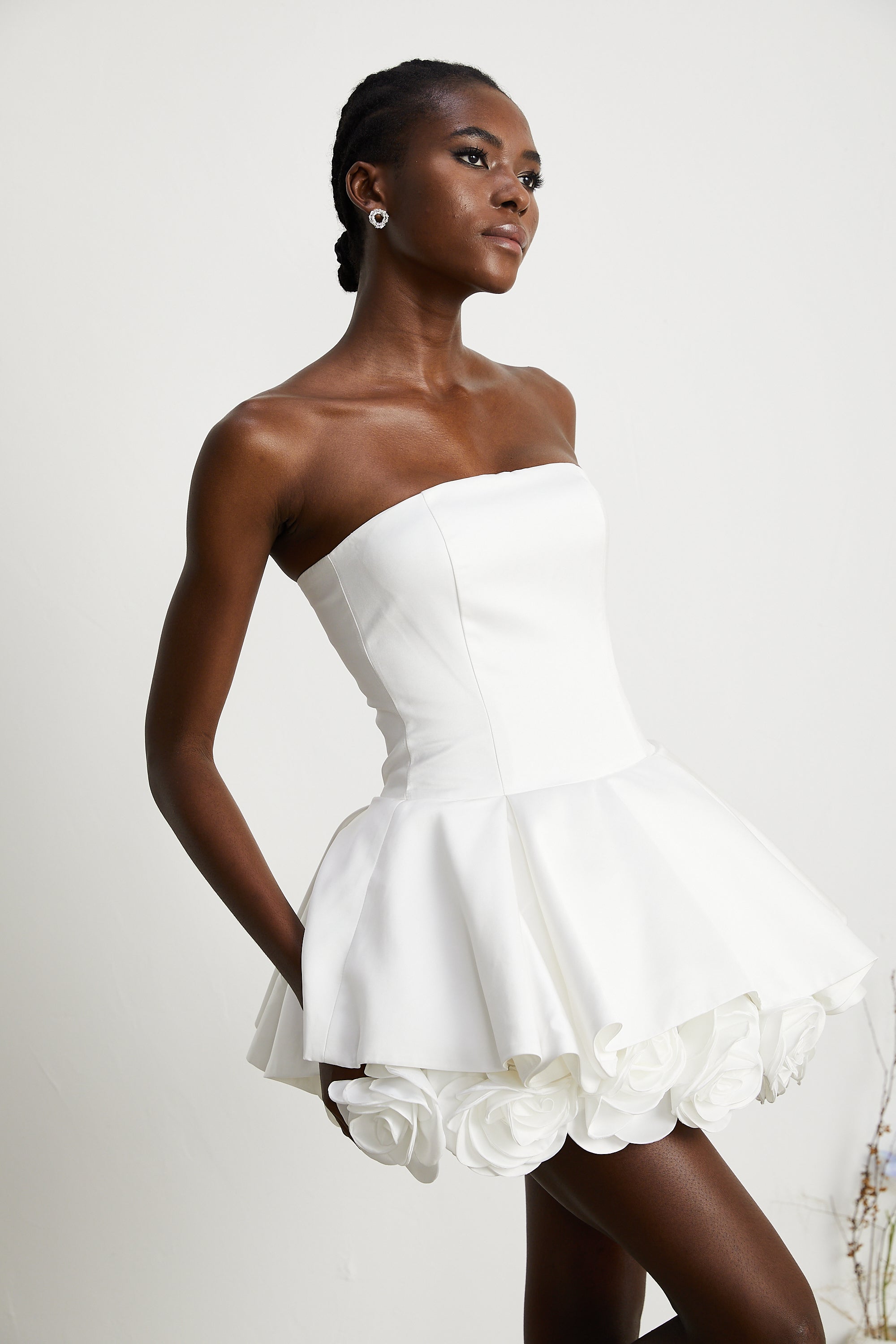 Lucie straplez korse mini elbise