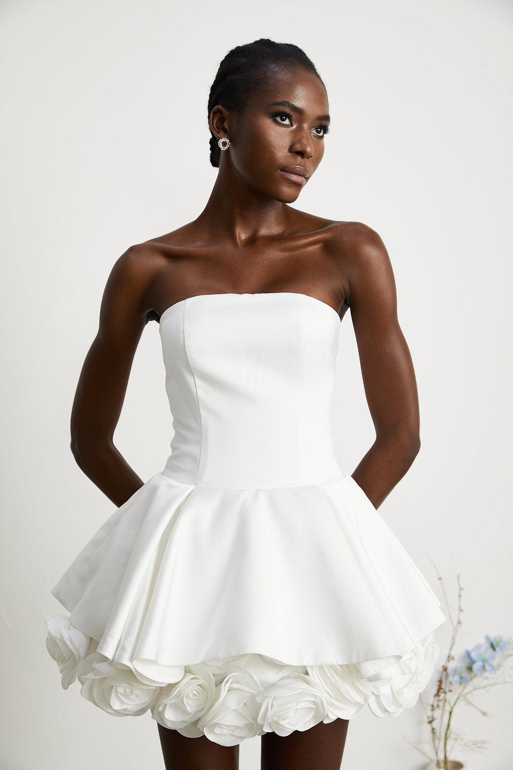 Lucie straplez korse mini elbise