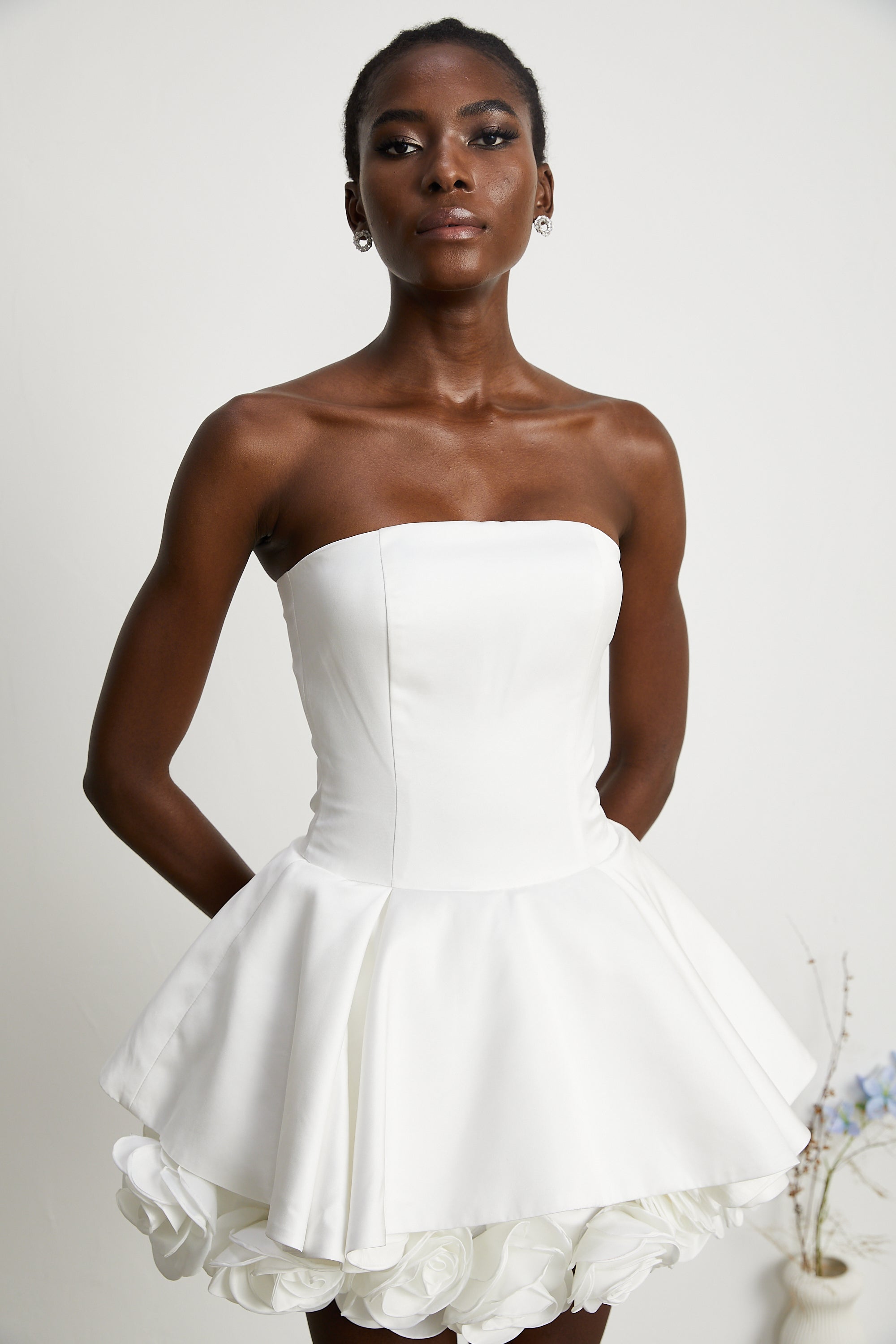 Lucie straplez korse mini elbise