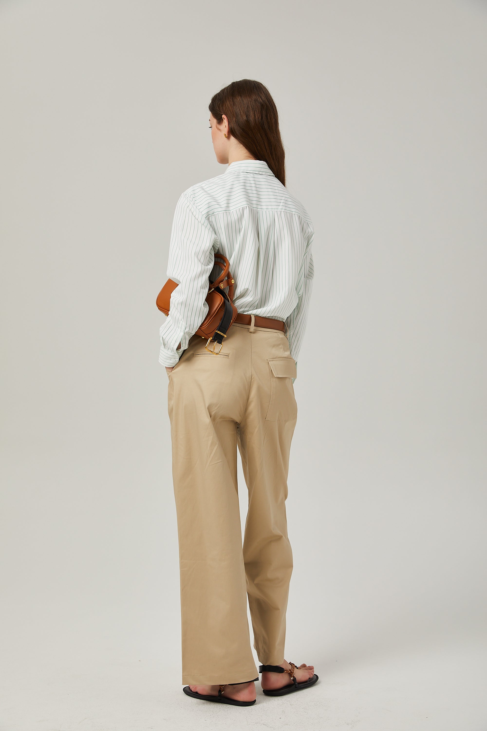 Odette geniş paça pamuklu pantolon