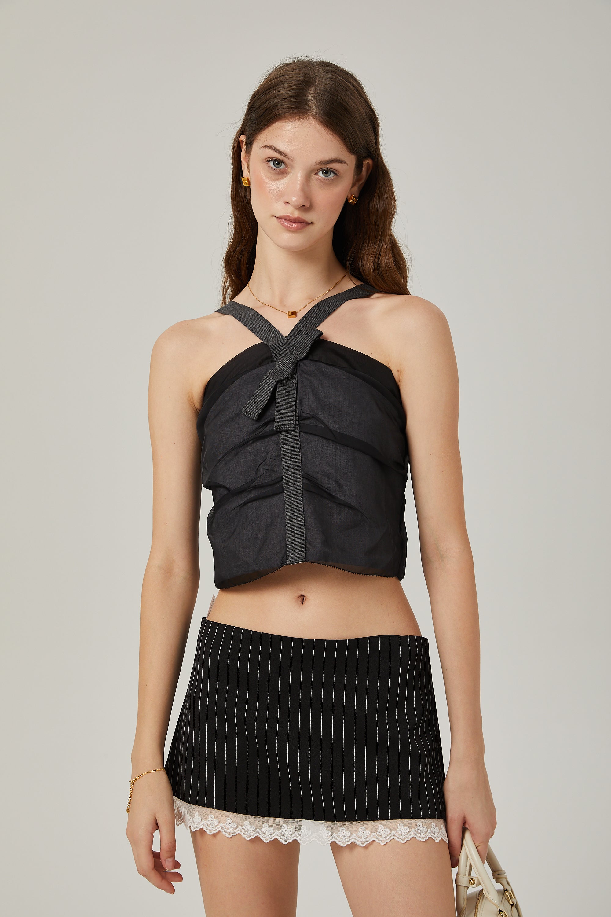 Ariane Şerit Baskılı Evaze Etek