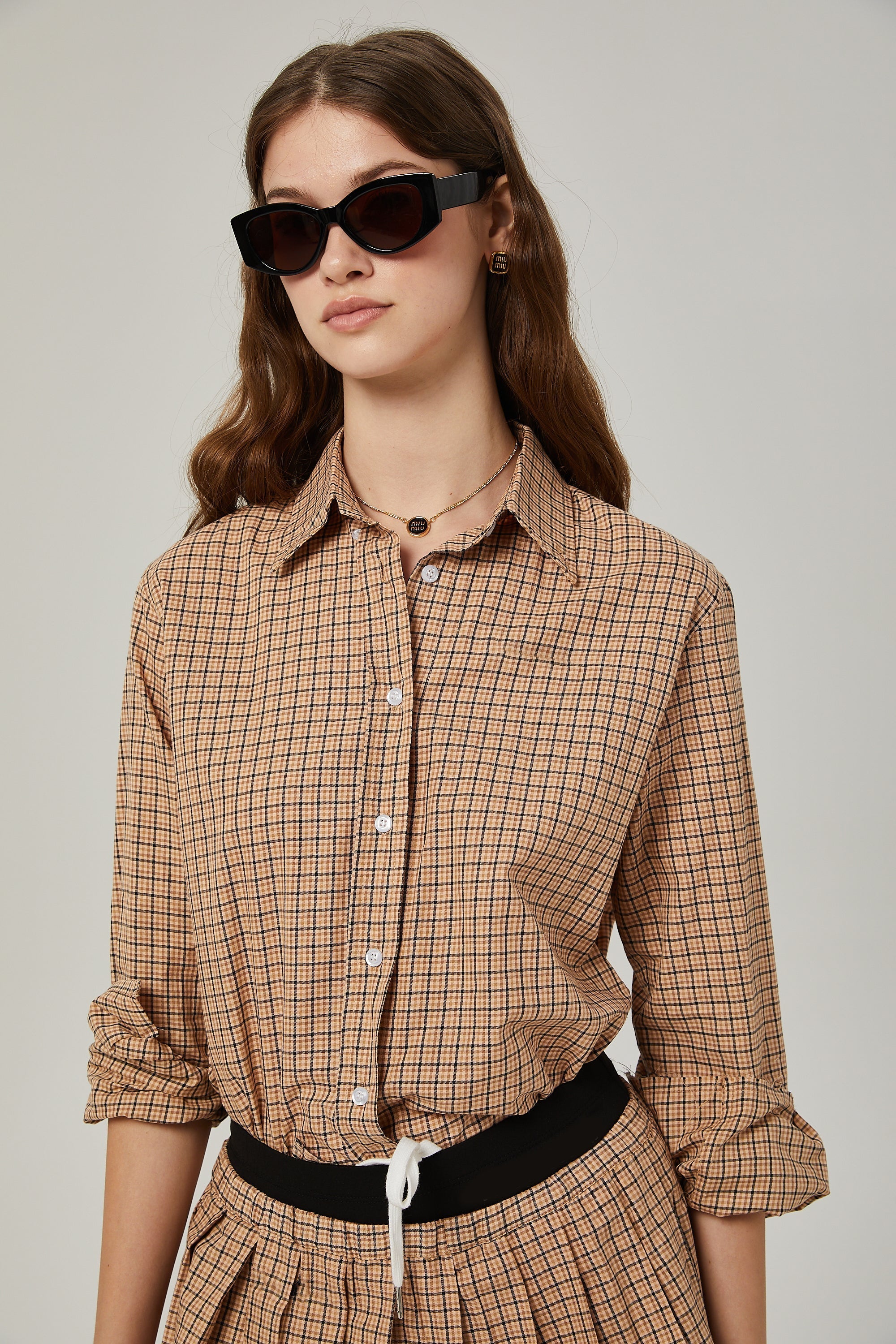 Fabienne Kareli Desenli Pilili Etek