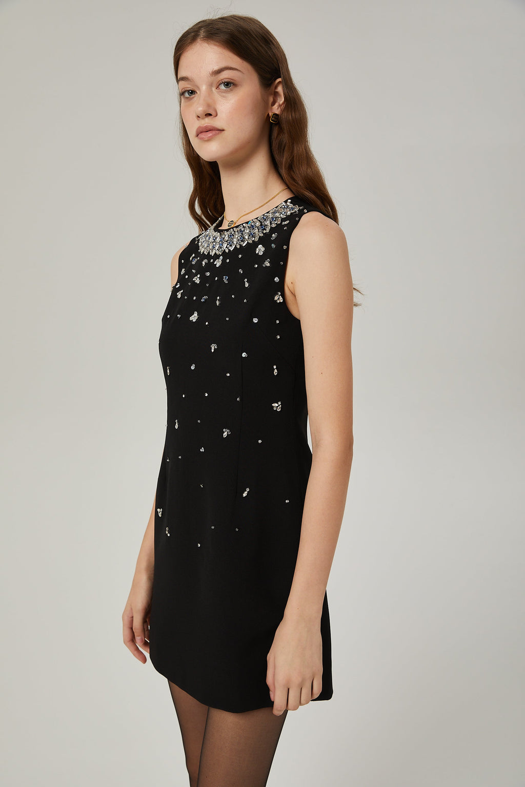 Jalena kristal mini elbise