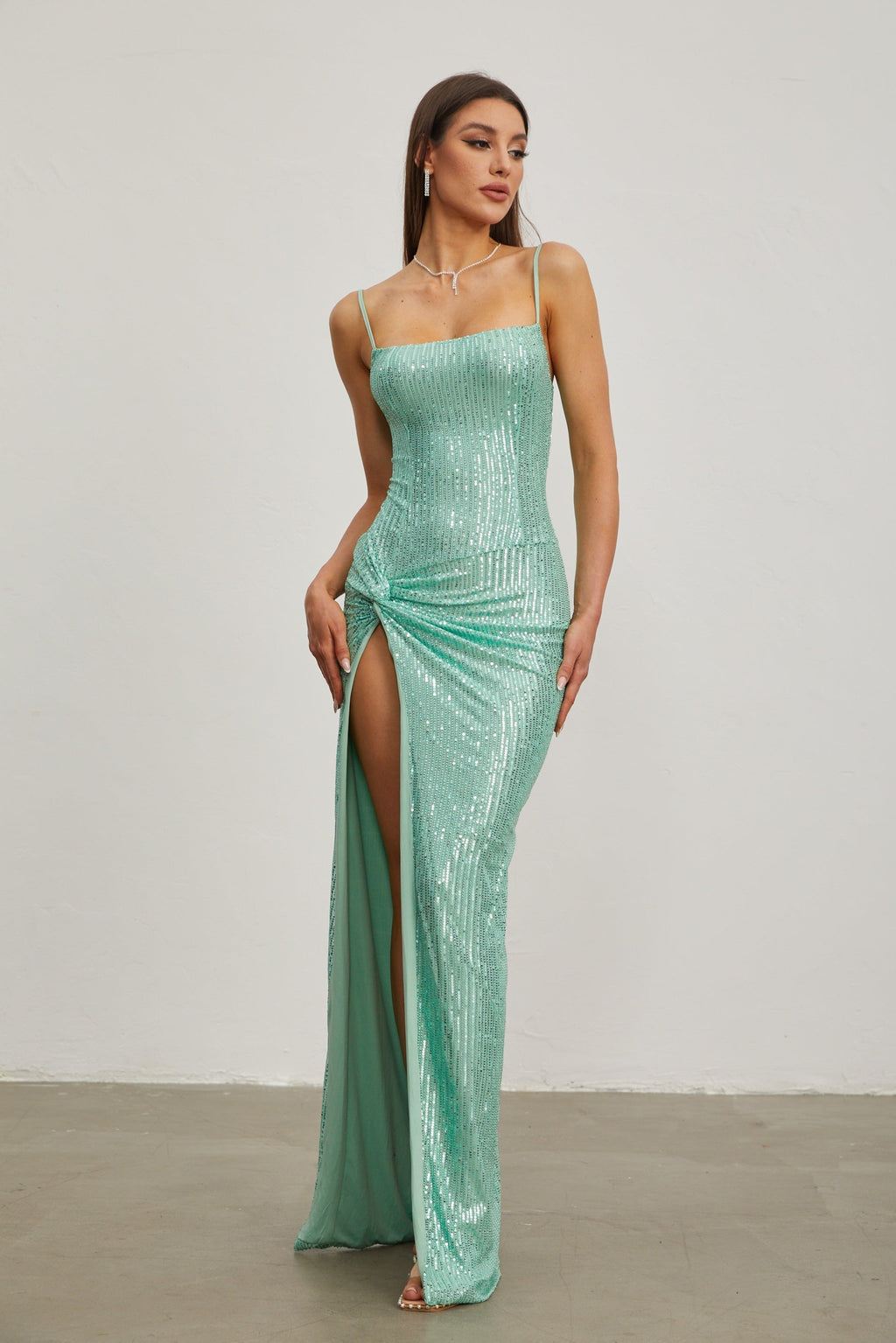 Aimée Nane Payet Yırtmaçlı Maxi Elbise