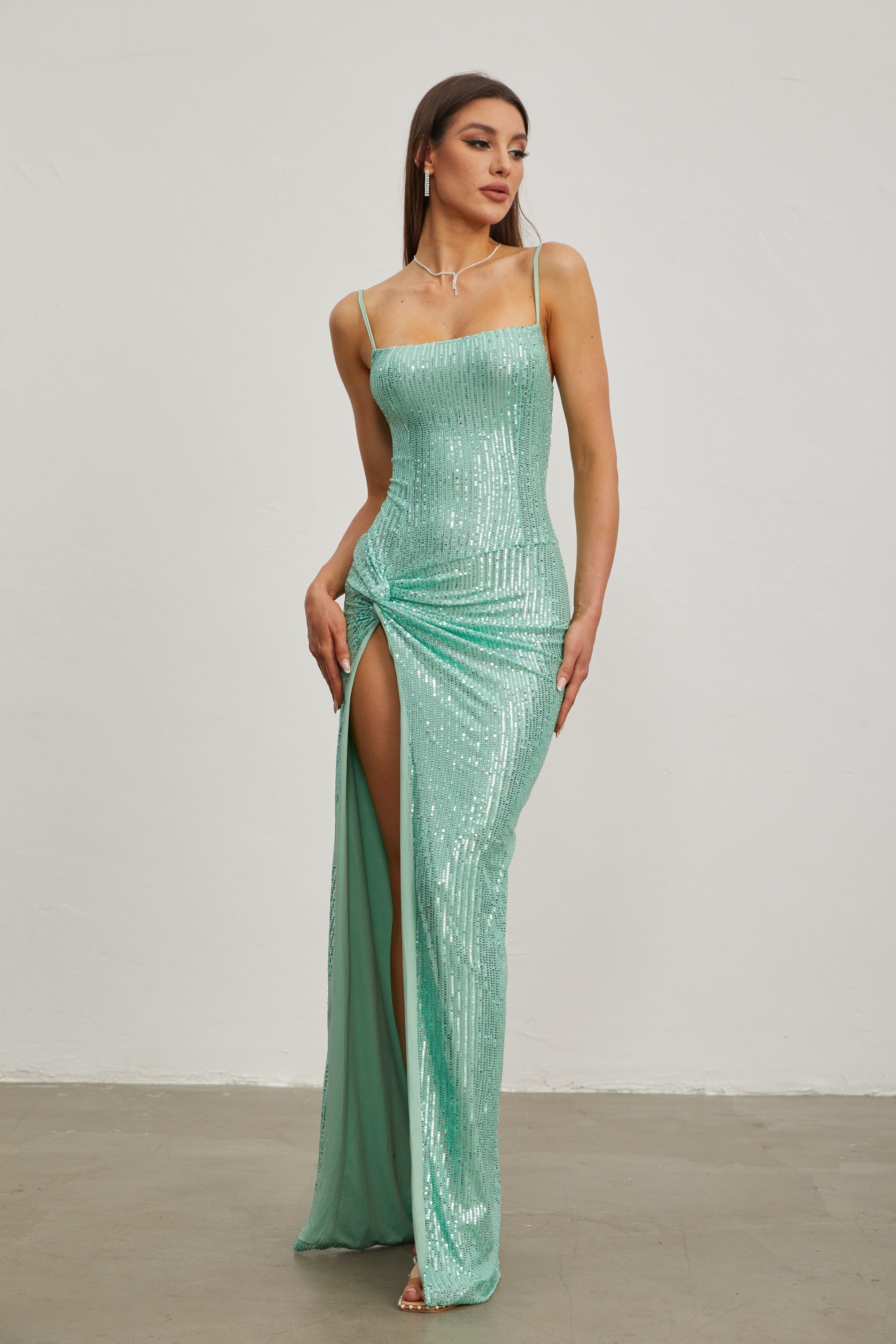 Aimée Nane Payet Yırtmaçlı Maxi Elbise