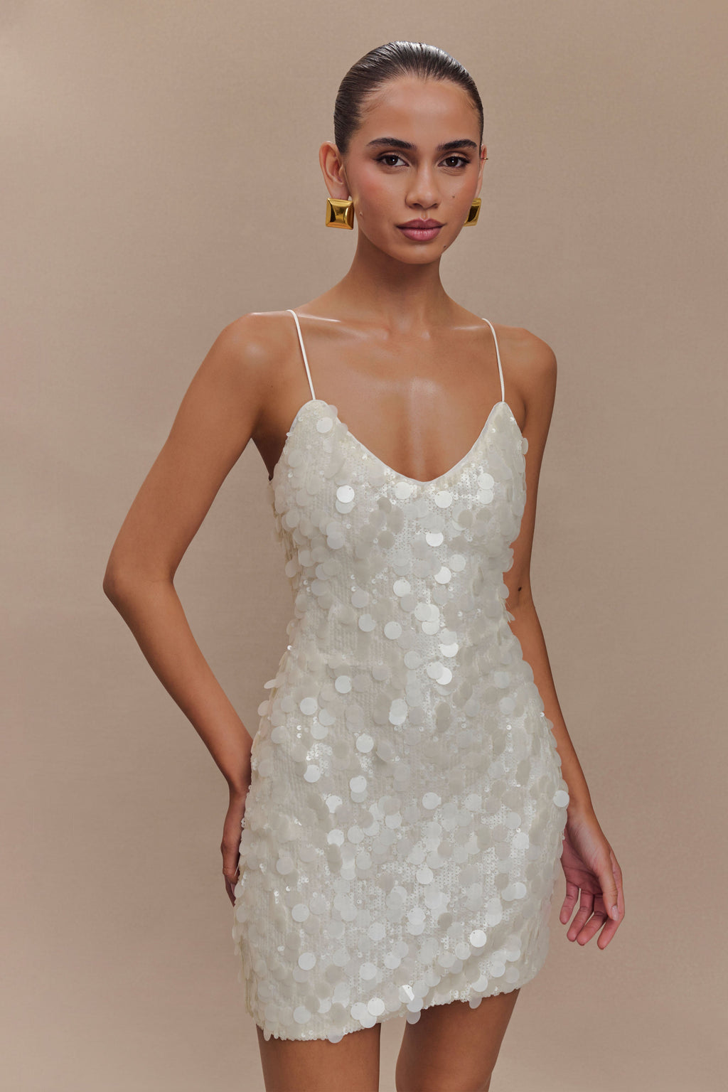 Romilly Payet Mini Elbise - Fildişi