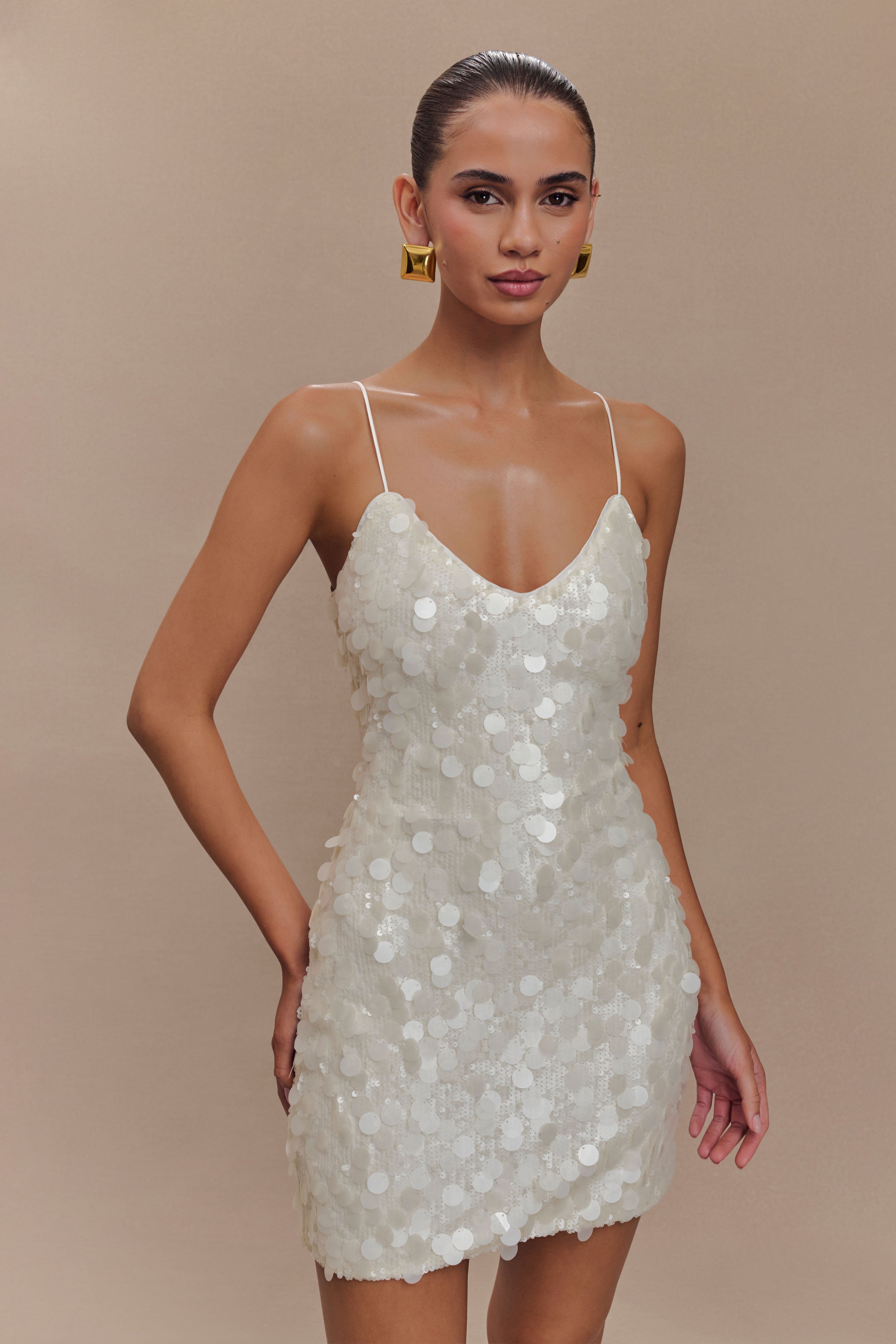 Romilly Payet Mini Elbise - Fildişi