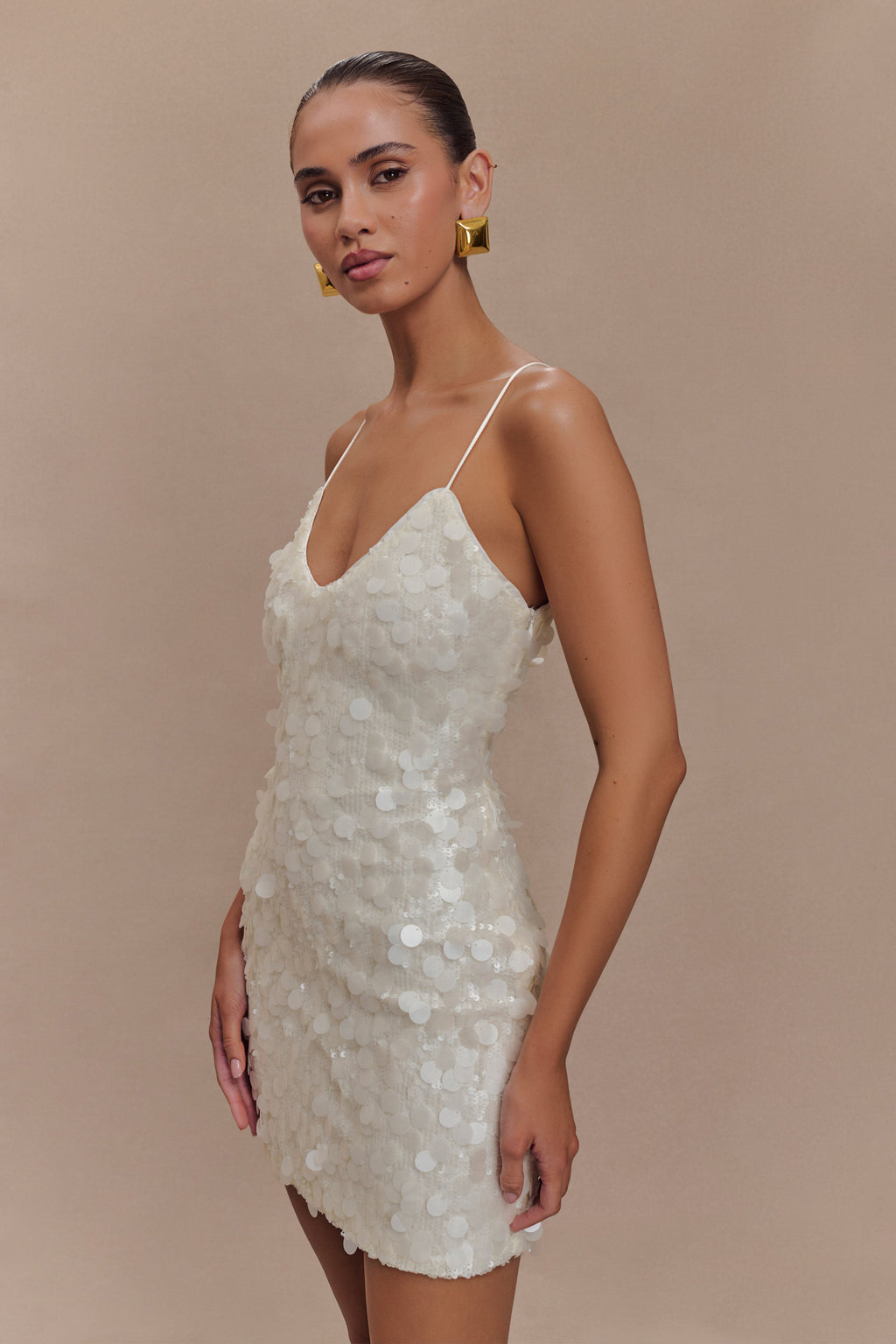 Romilly Payet Mini Elbise - Fildişi