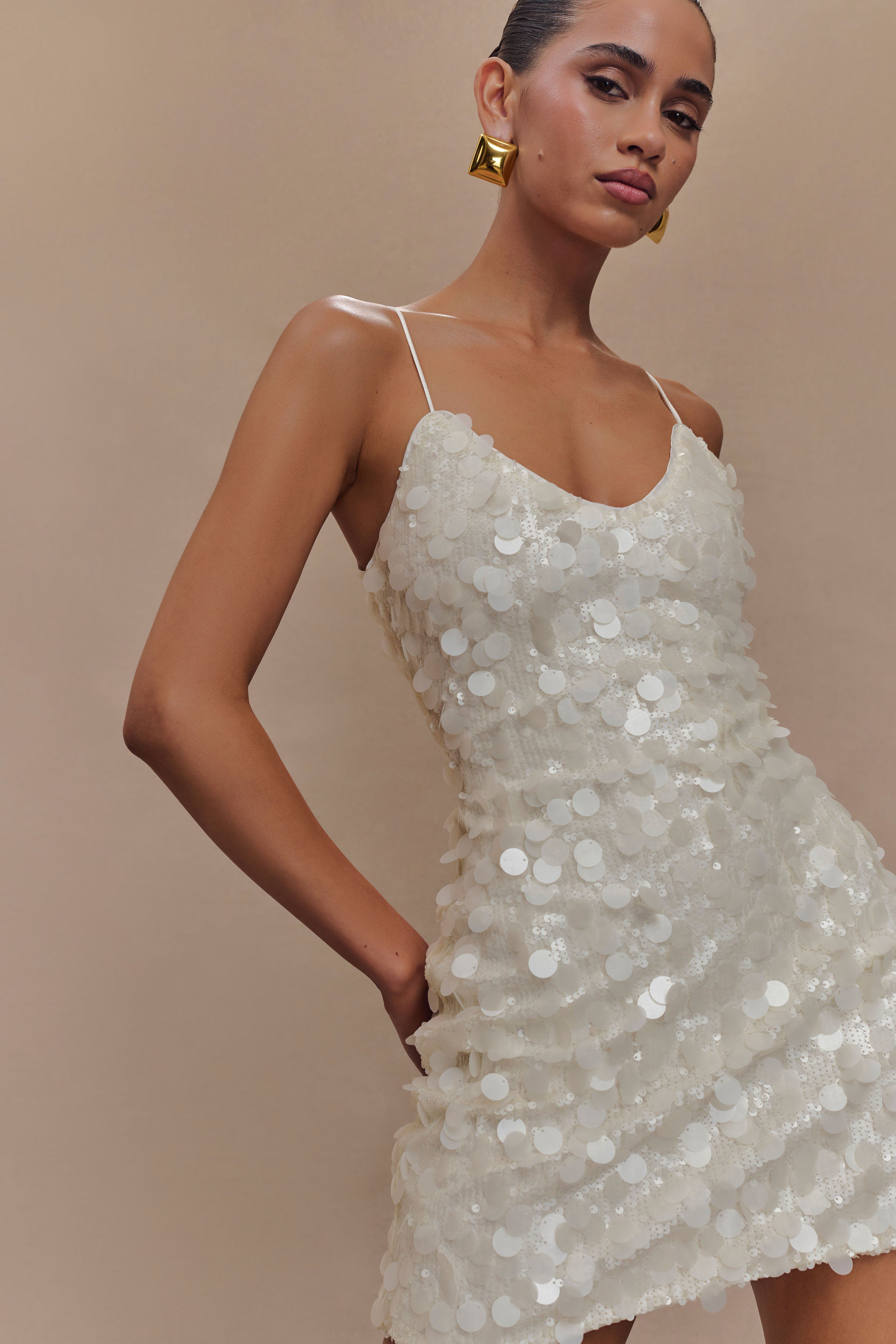 Romilly Payet Mini Elbise - Fildişi