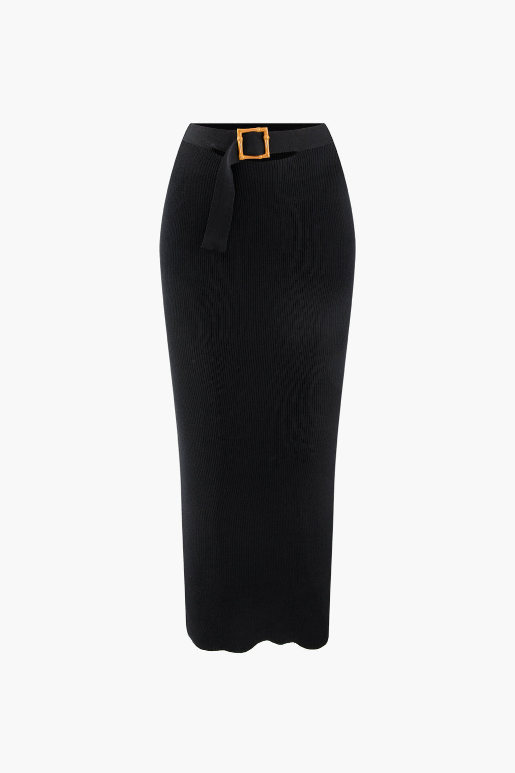 Kısa Tank Top Ve Tokalı Midi Etek Seti