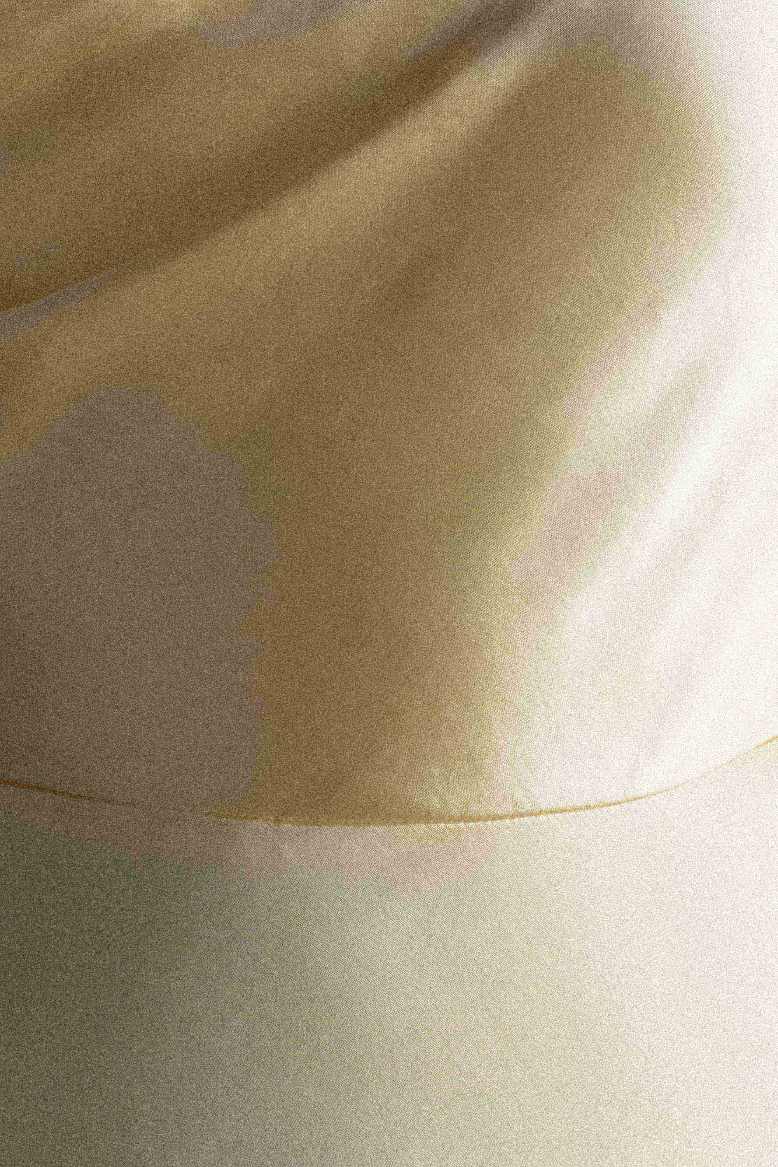 Jacinta Tek Omuz Uzun Elbise - Pastel Limon