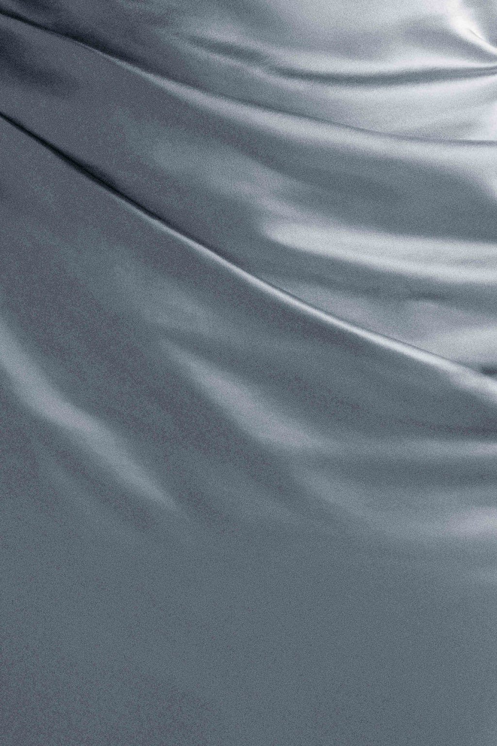 Dalia Düşük Omuz Saten Maxi Elbise - Buzlu Mavi