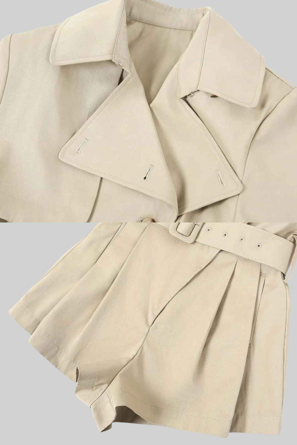 Yaka Detaylı Trençkot