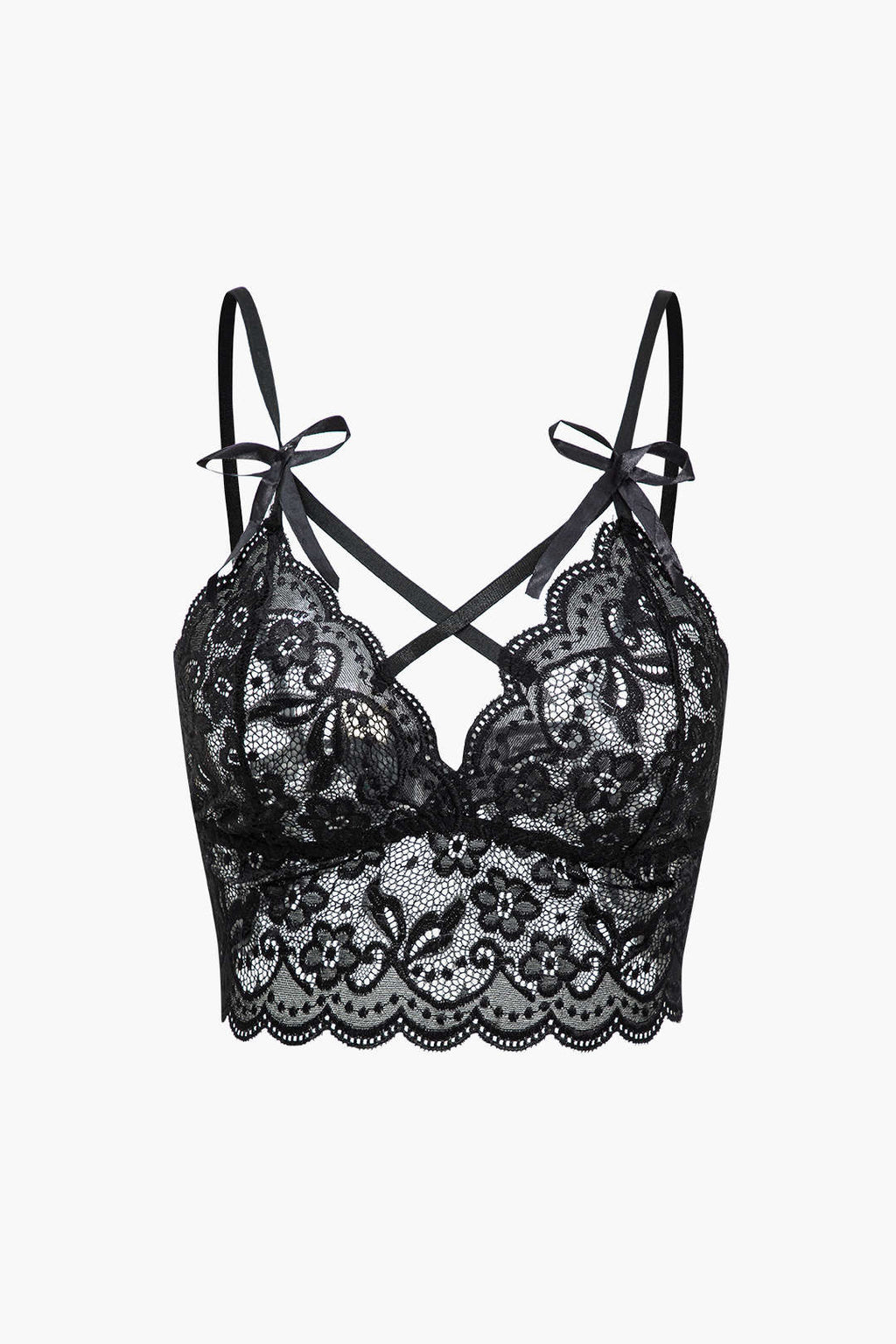 Lace Backless Kesik ve Bağlama Detaylı İç Giyim Garter Seti