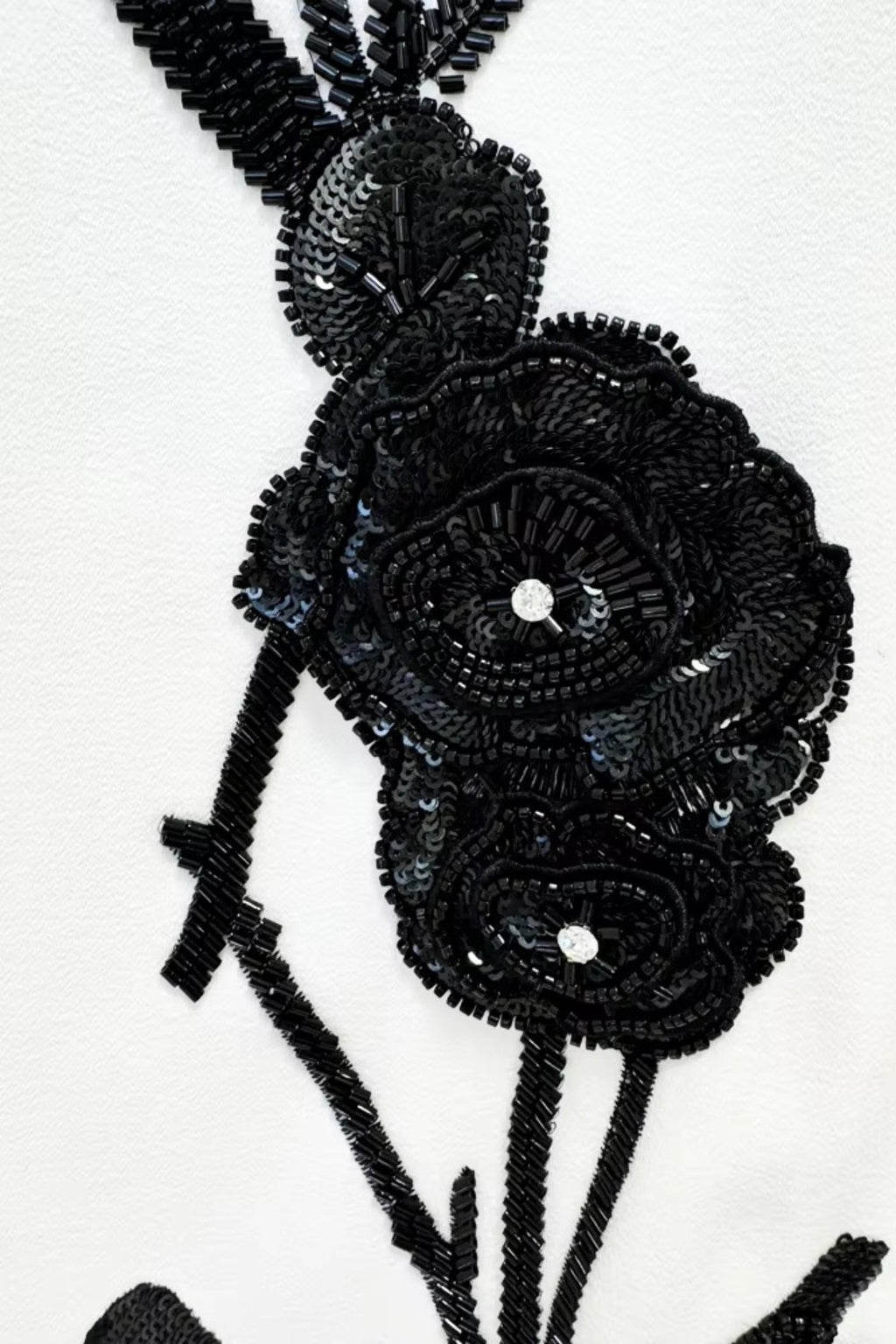 Beyaz Uzun Kollu Mini Elbise