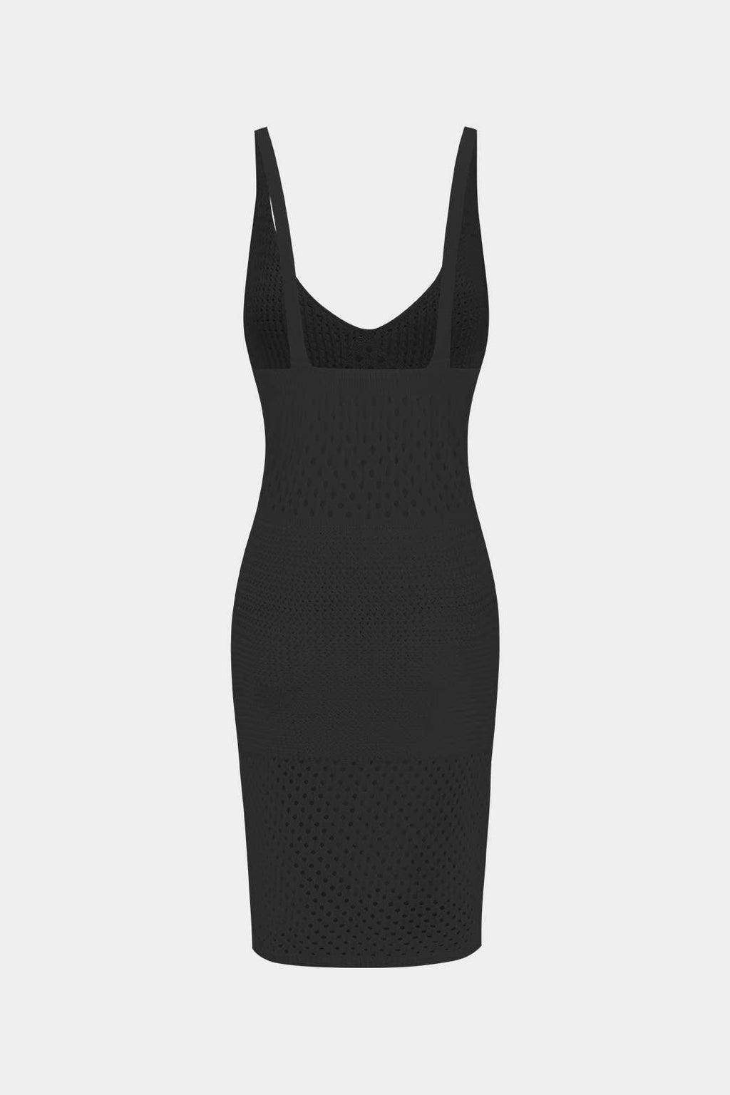 Örgü Boşluklu Kayma Yırtmaçlı Elbise