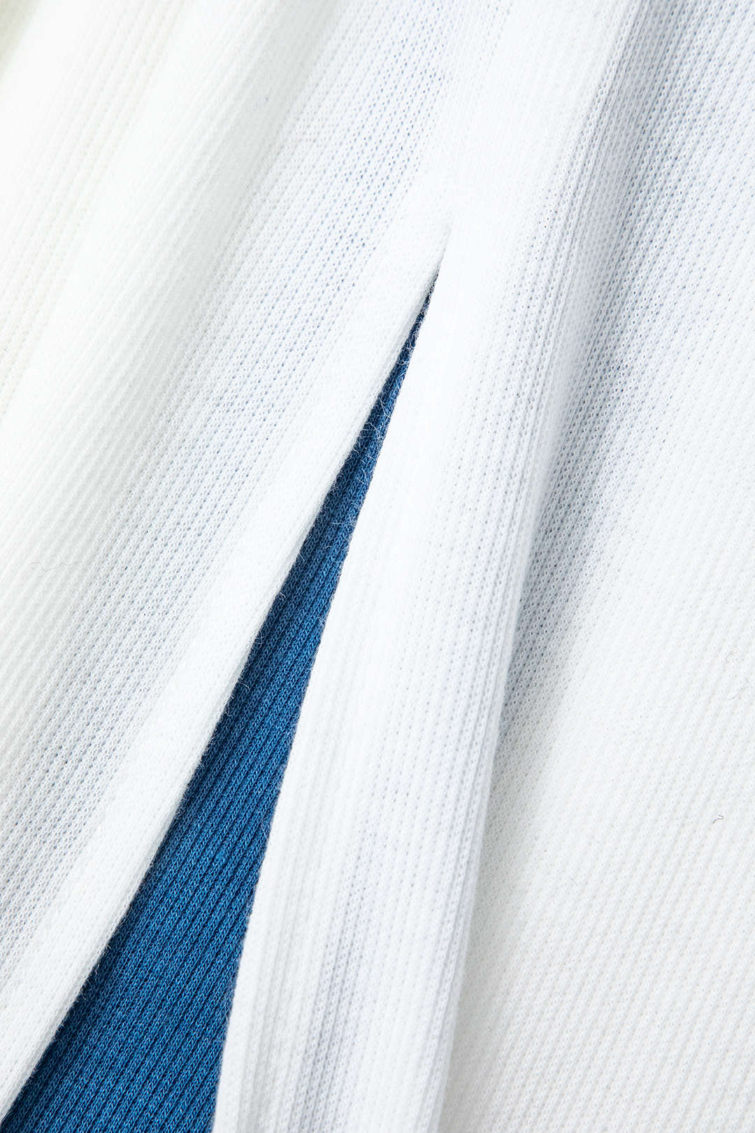 Renk Bloklu V Yaka Ribana Kesik Maxi Elbise