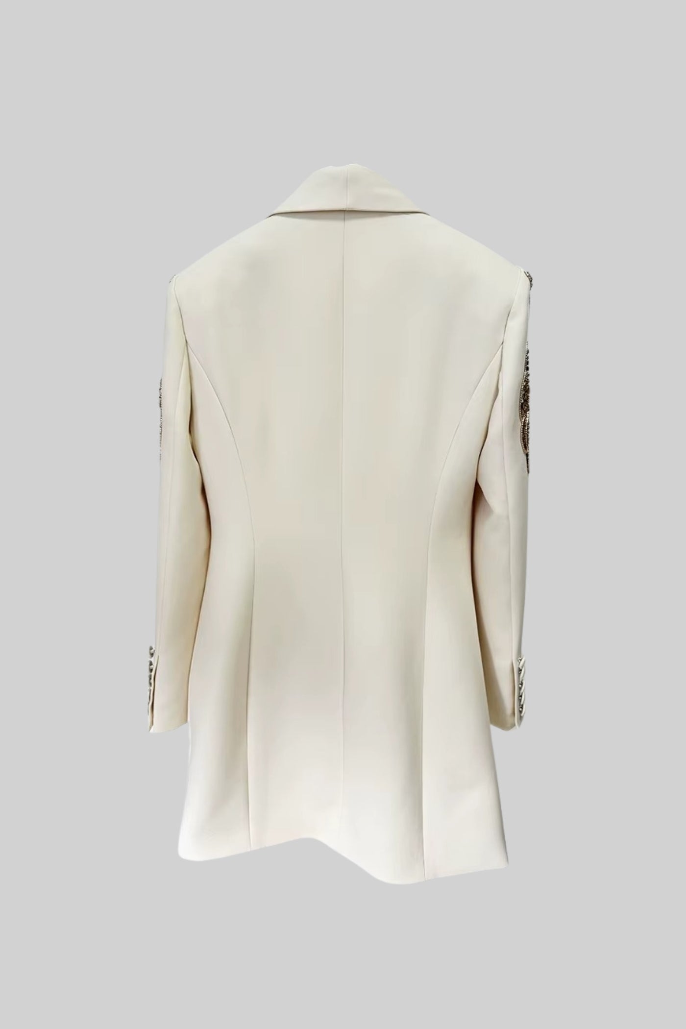 Karmaşık Omuz İşlemeli Drapeli Blazer