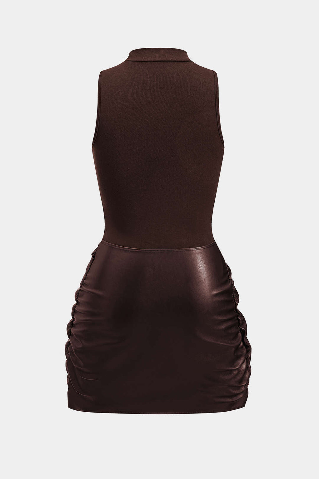 Ön Bağlamalı Kolsuz Mini Elbise