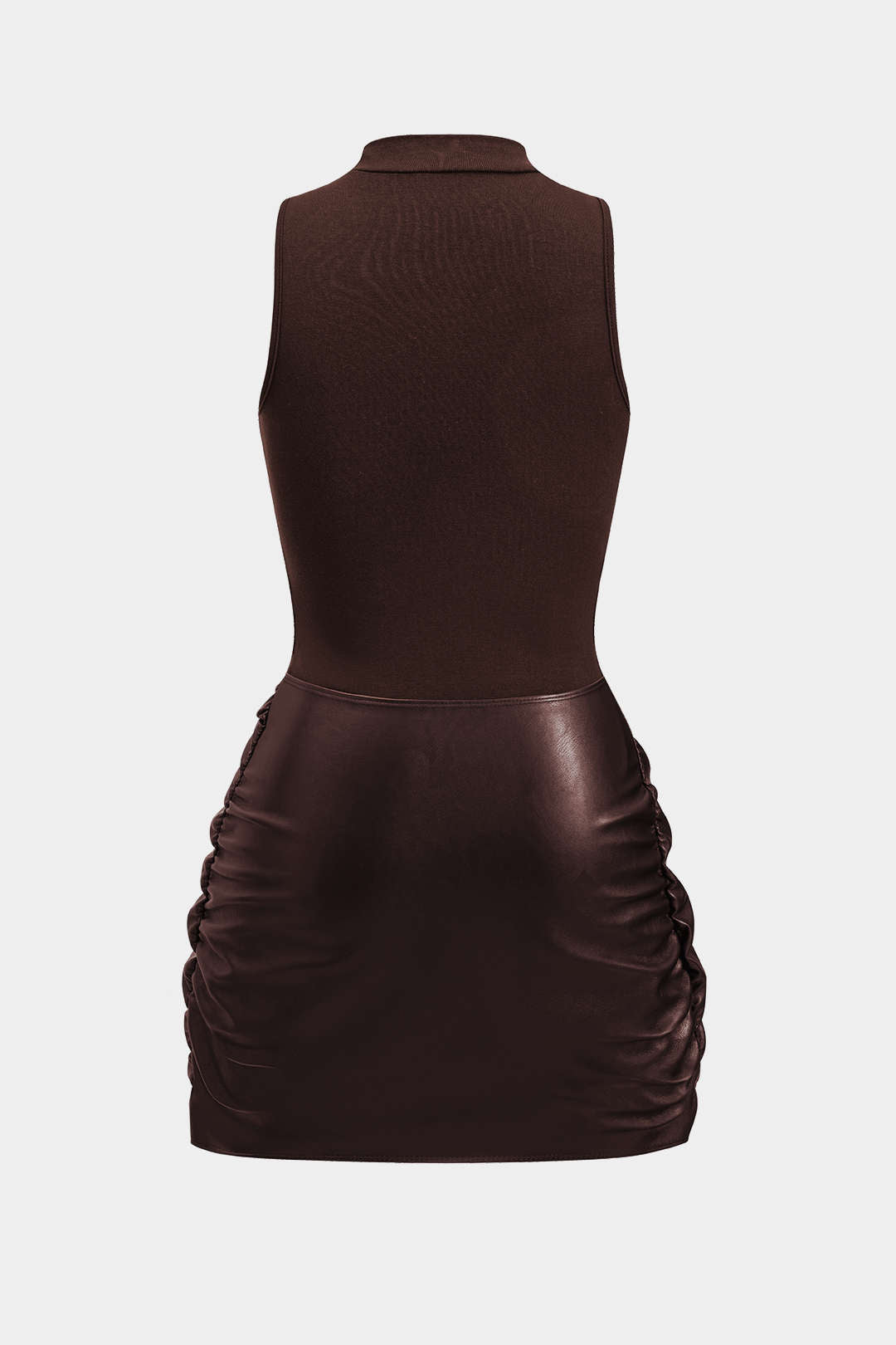 Ön Bağlamalı Kolsuz Mini Elbise