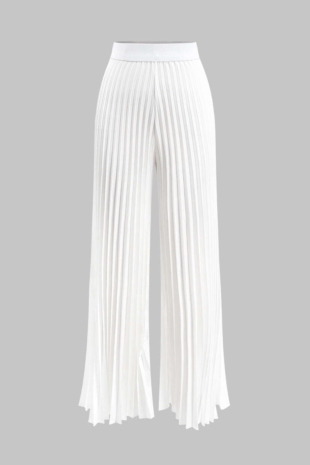 Kontrast Piliseli Düğmeli Cep Uzun Kollu Bluz ve Geniş Paça Pantolon Seti