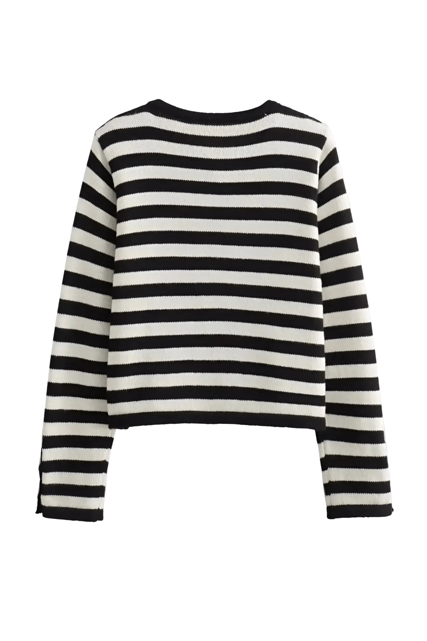 Çizgili Düşük Omuz Uzun Kollu Hırka