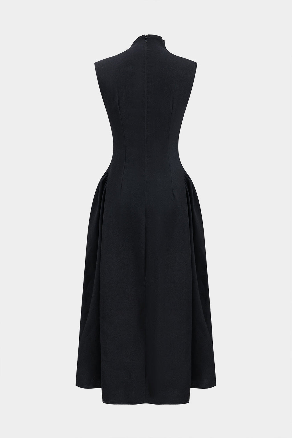 Metallic Dekor Fermuar Askısız Maxi Elbise