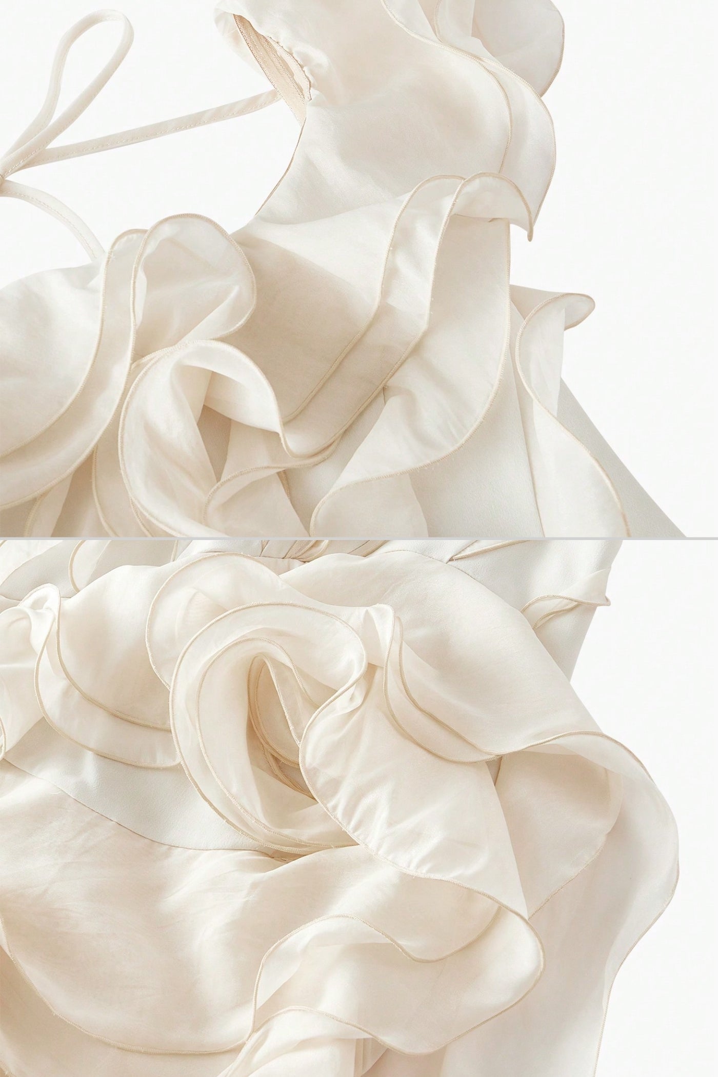 Fırfırlı Tasarımlı Kat Kat Şeffaf Mini Elbise