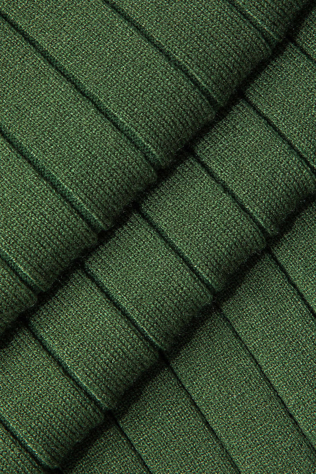 Kanalı Ribanalı V Yaka Midi Elbise