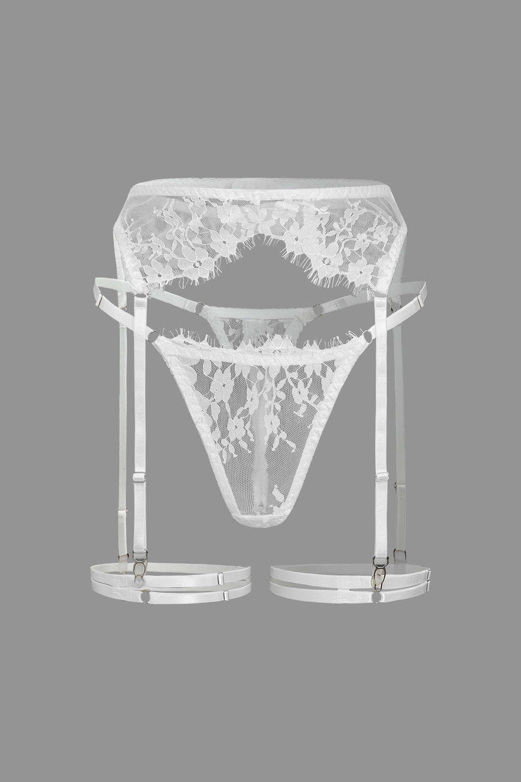 Dantel Şeffaf Jartiyer Takımı