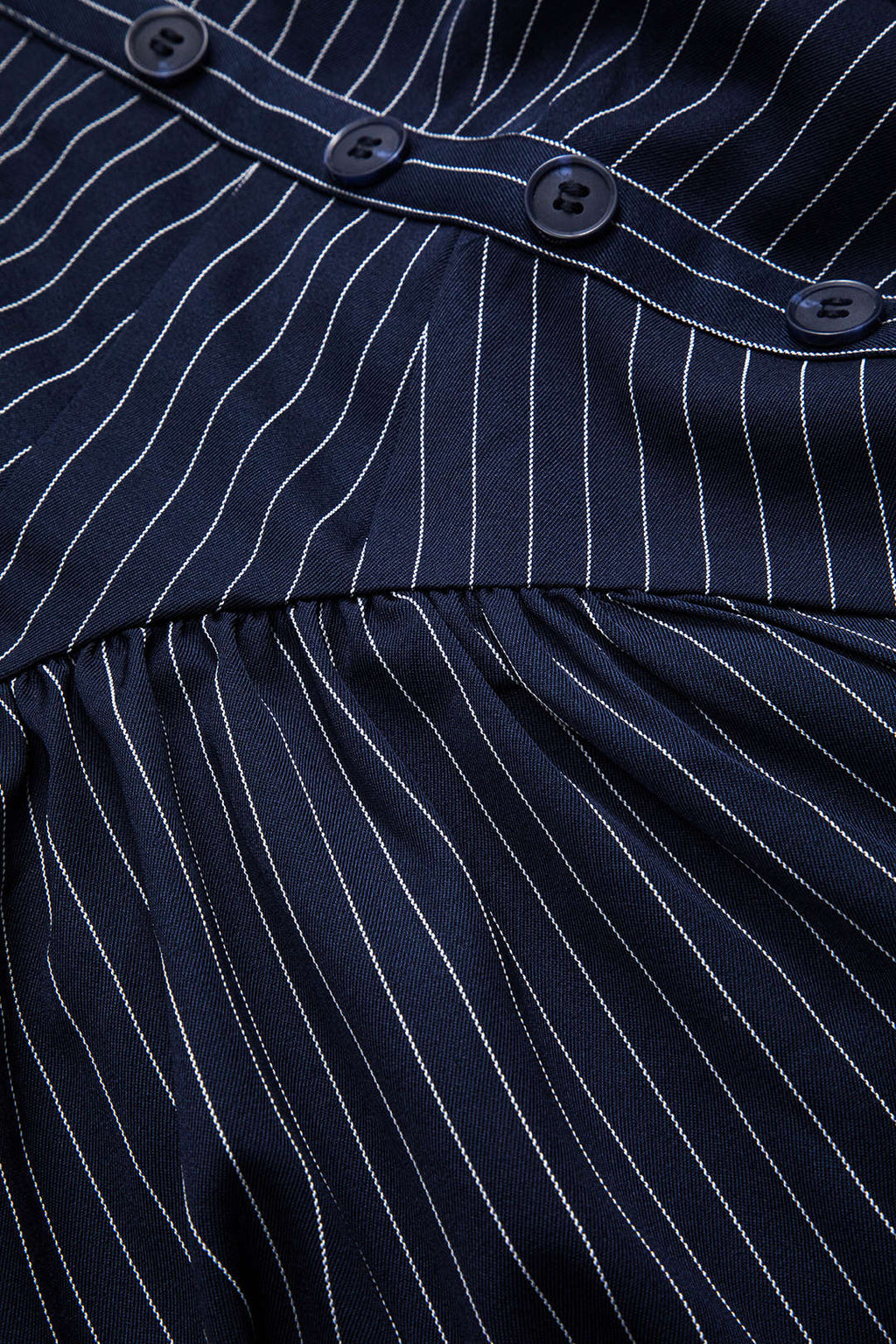 Stripes Button Halter Neck Backless Mini Elbise