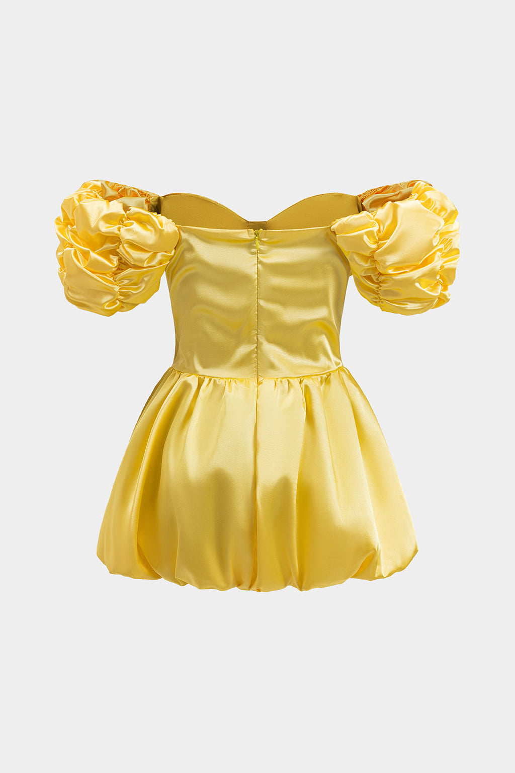 Ruched Kısa Kollu Fermuarlı Bustier Mini Elbise