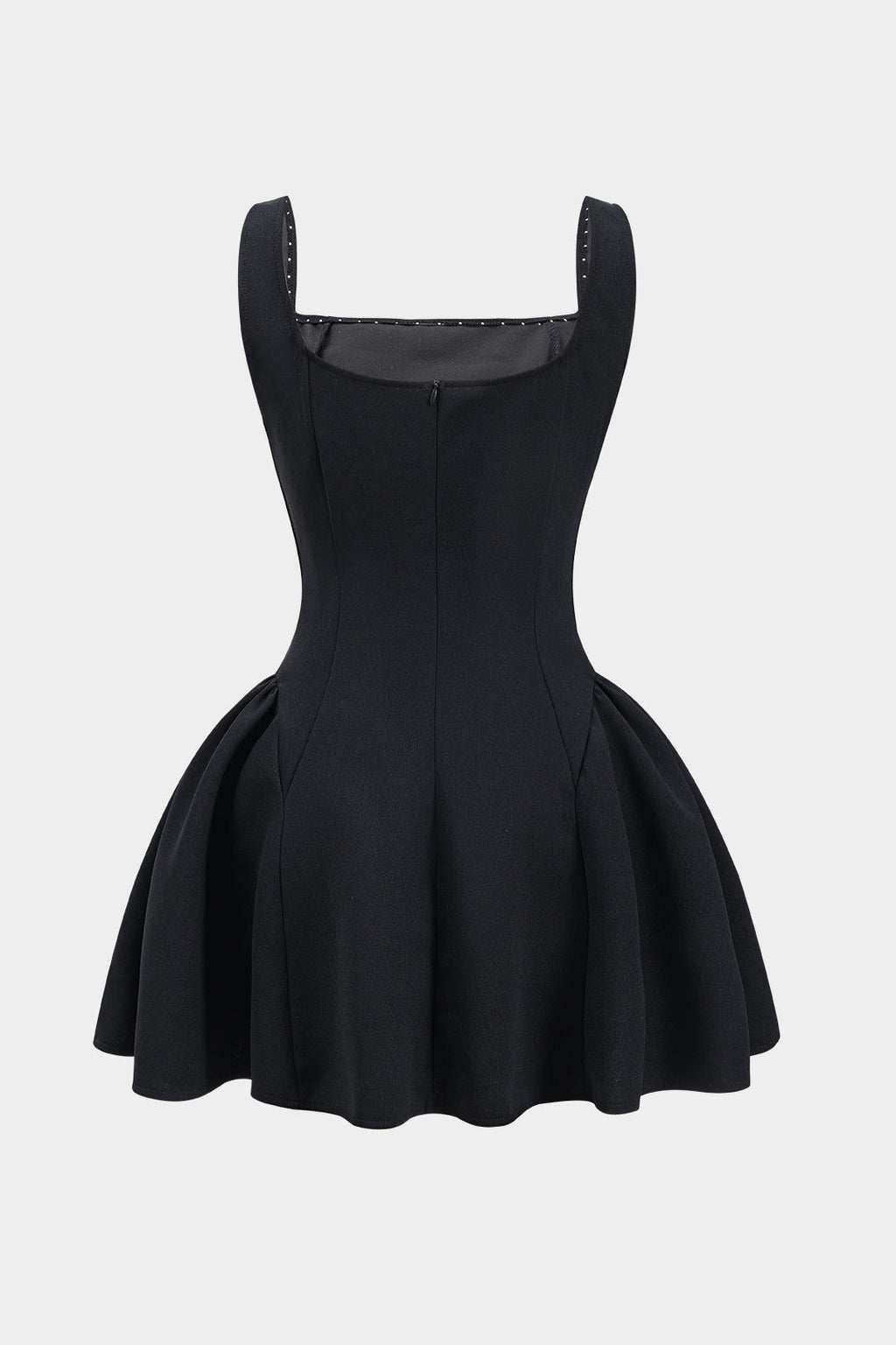 İpeksi Plise Fermuarlı Mini Elbise