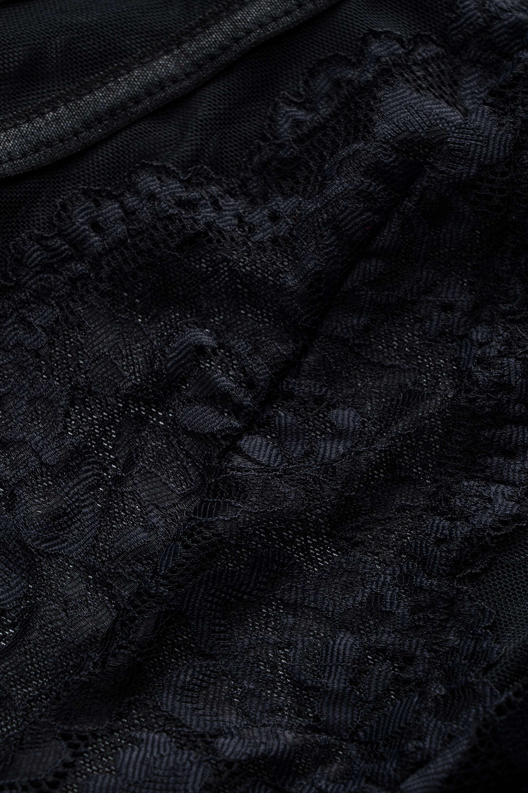 Tül ve Dantelli Büstiyer Korse Bodysuit