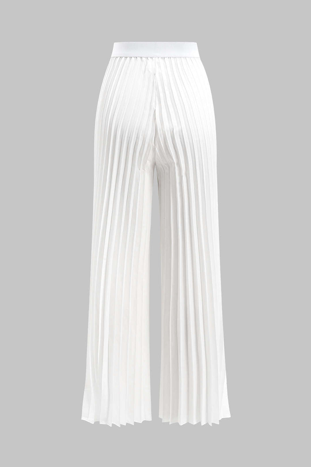 Kontrast Piliseli Düğmeli Cep Uzun Kollu Bluz ve Geniş Paça Pantolon Seti