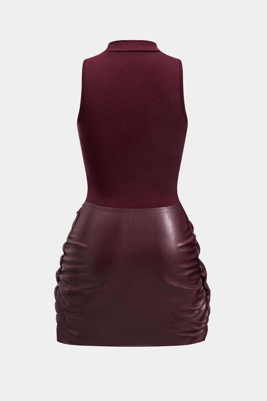 Ön Bağlamalı Kolsuz Mini Elbise