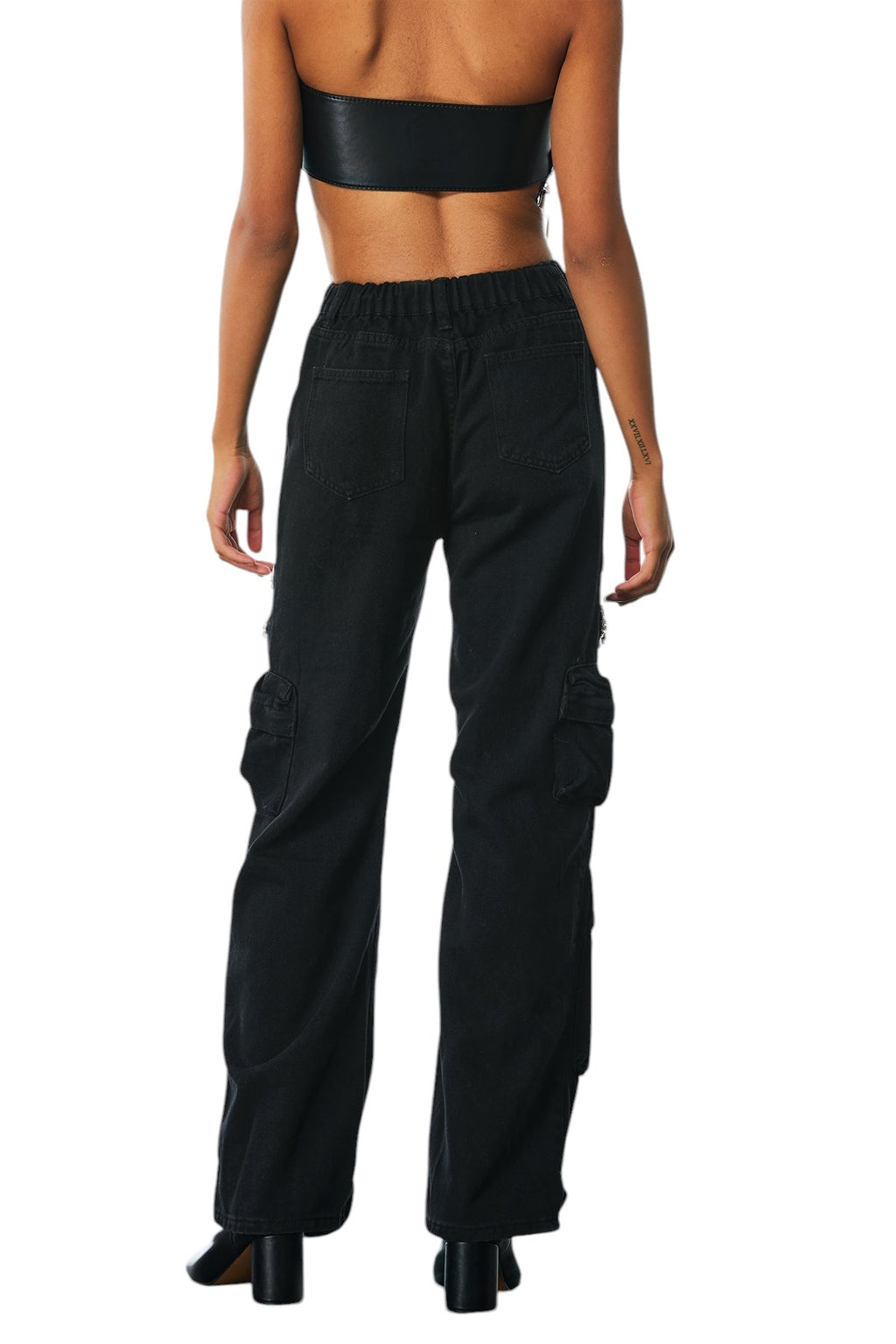 Elmas Kesik Detaylı Kargo Jean