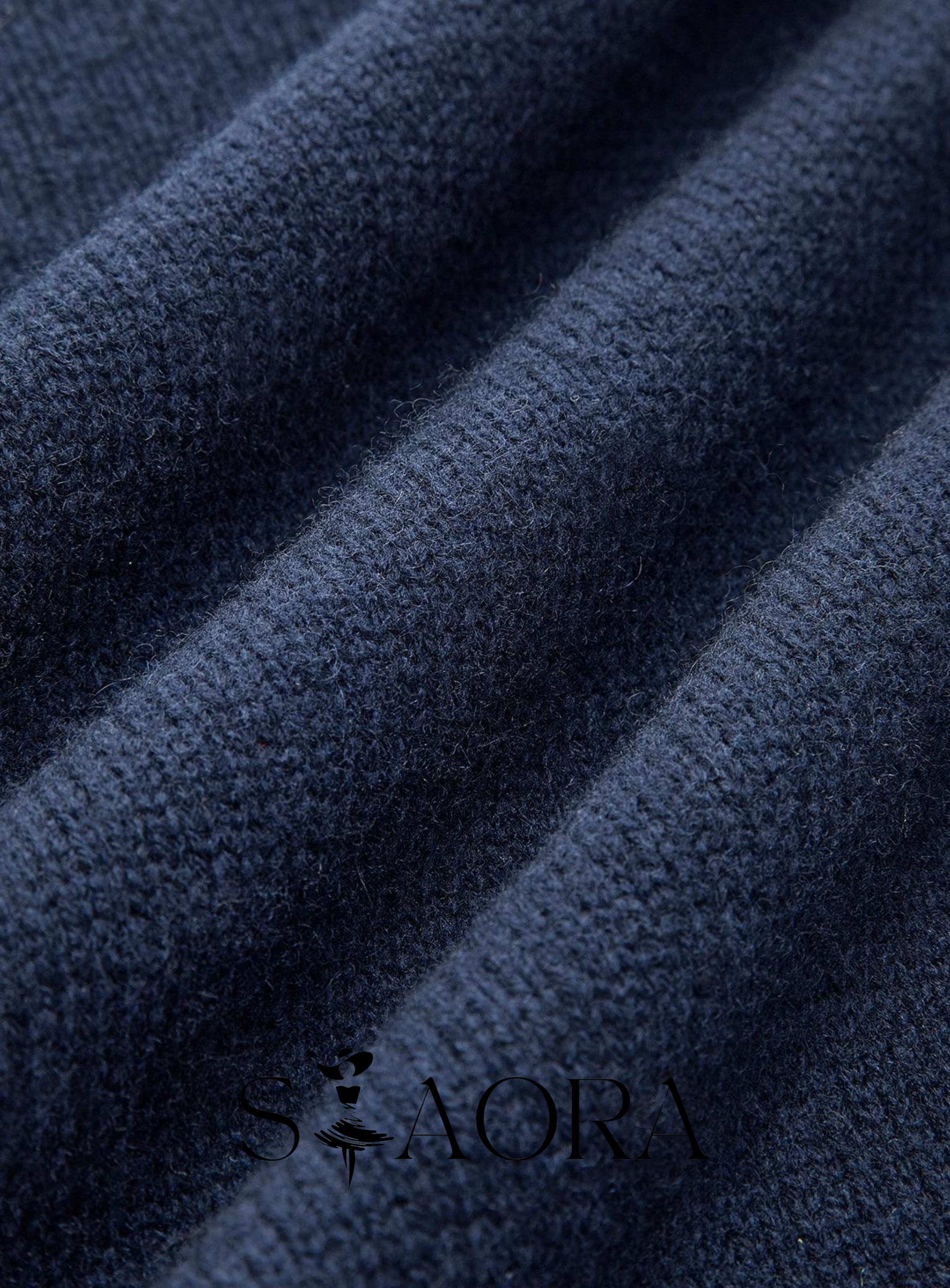 Denim Detaylı Triko Kazak