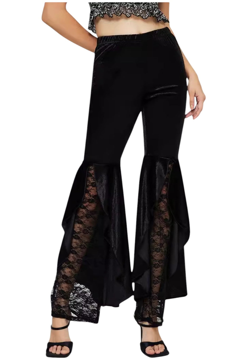 Dantelli Deconstruct Fırfırlı Pantolon