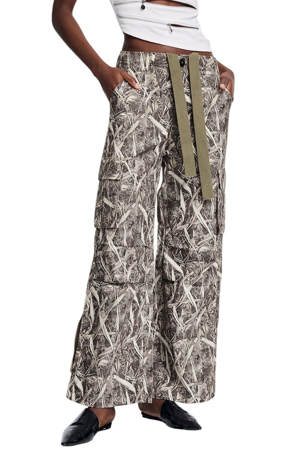 Desenli Cepli Kargo Pantolon