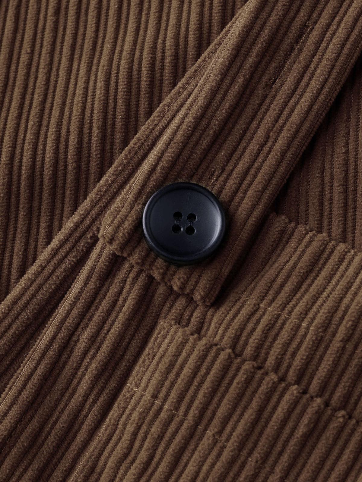 Vintage Esintili Kahverengi Kadife Salopet