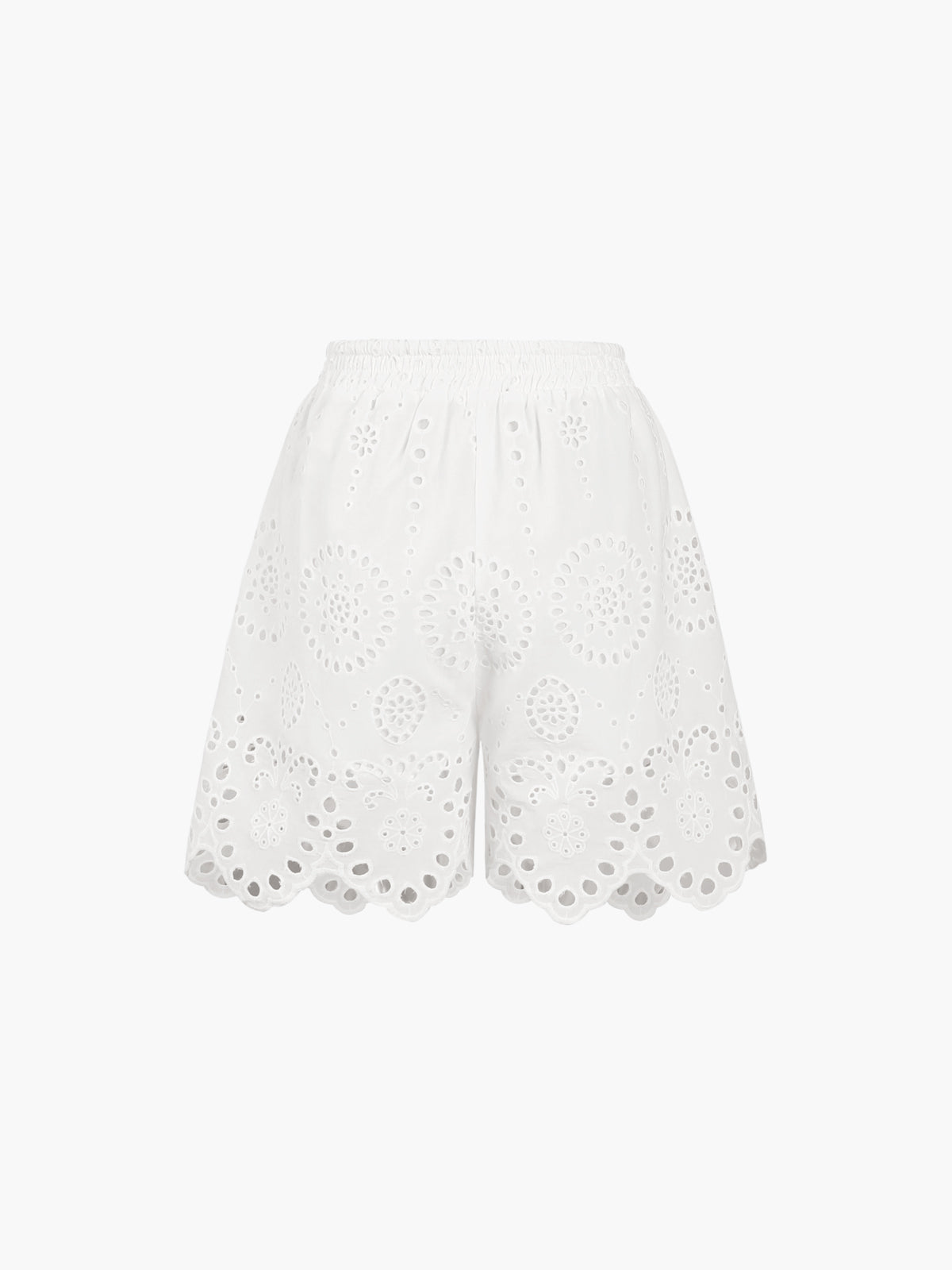 Yüksek Belli Kısa Pamuklu Şort