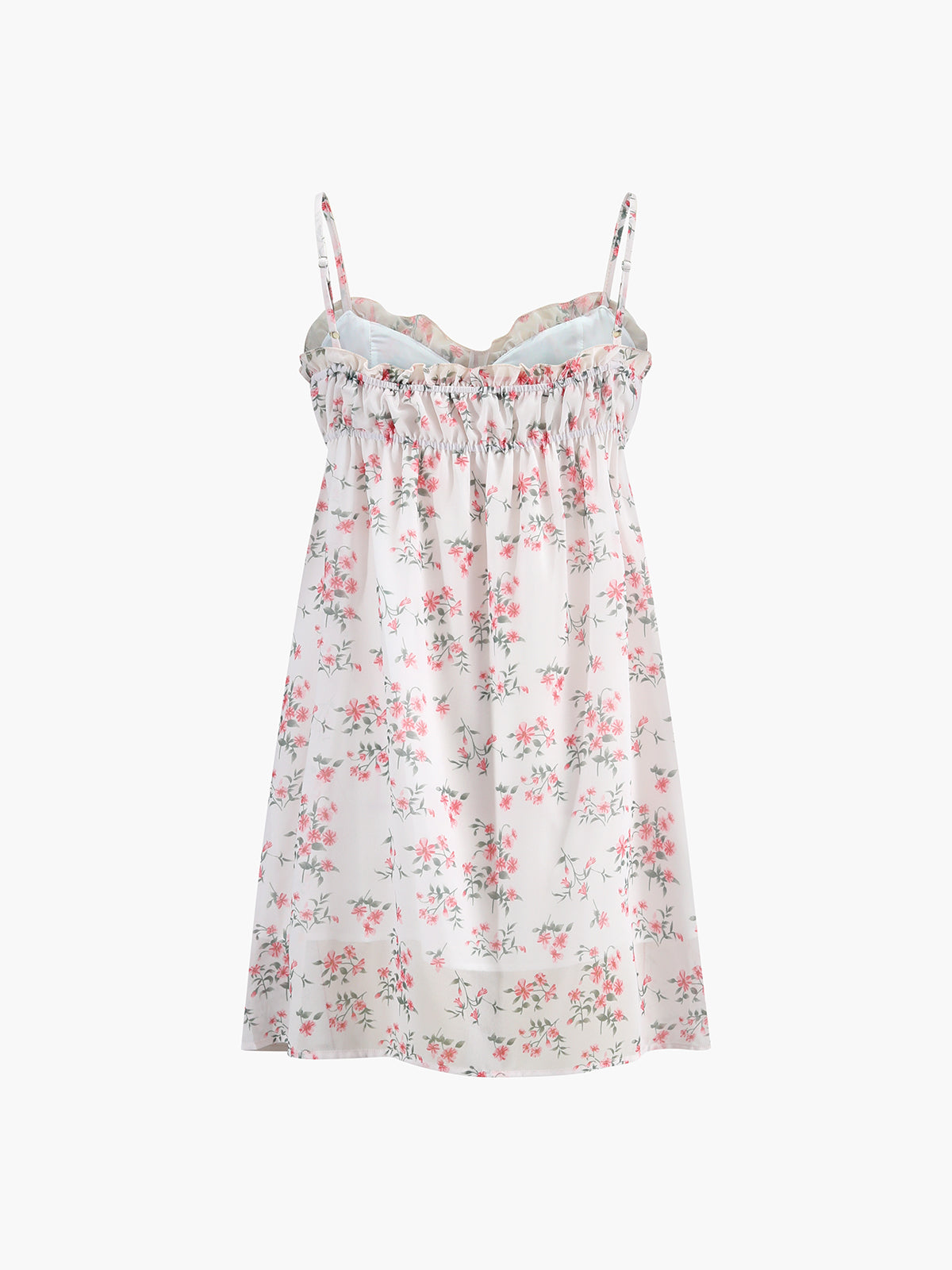 Marul Kesimli Pileli Çiçekli Elbise