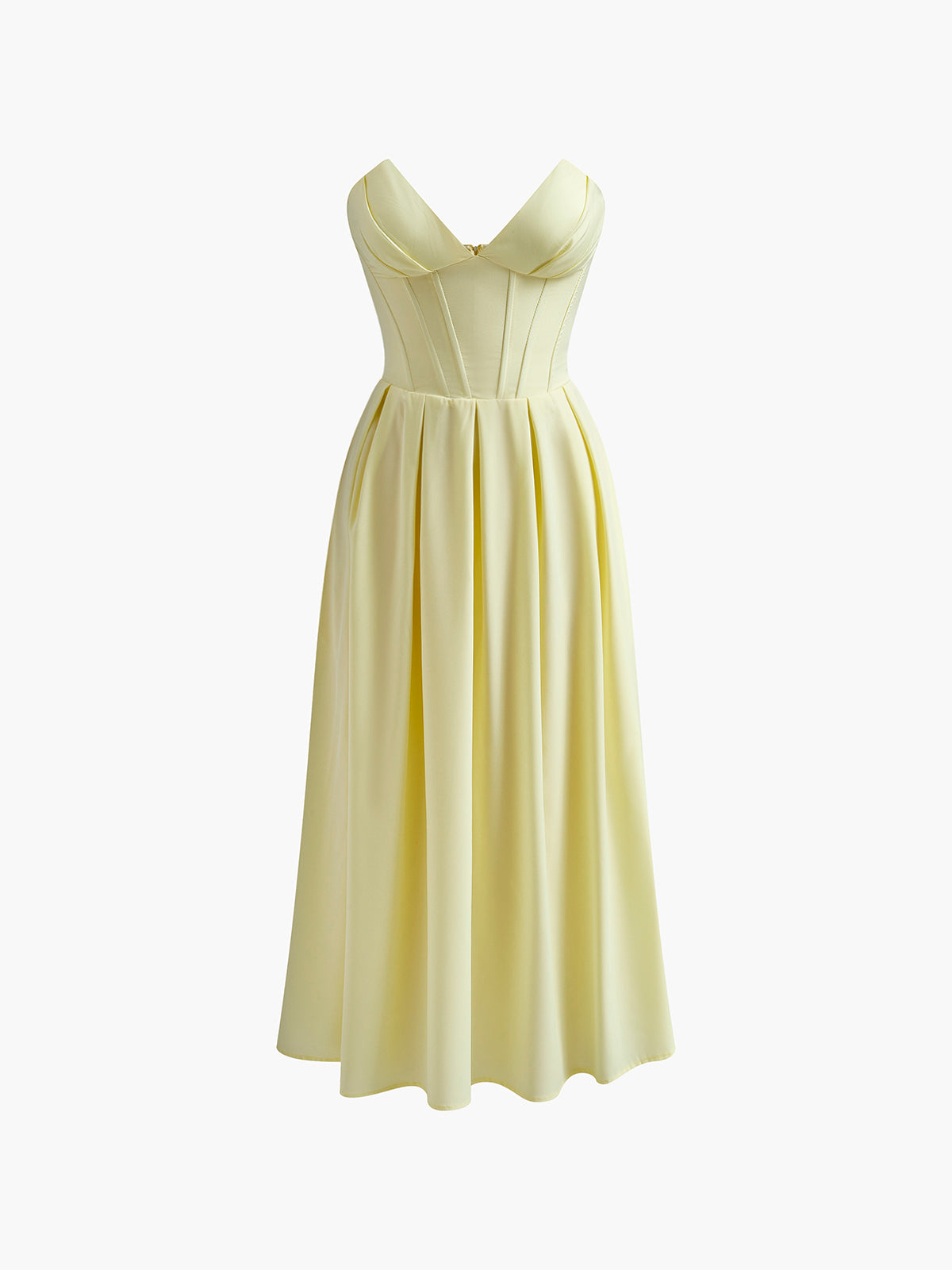 Pileli Biye Fermuarlı Tüp Elbise