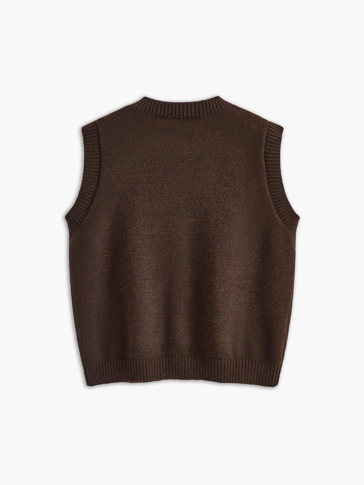 Şık Düğme Detaylı Triko Yelek